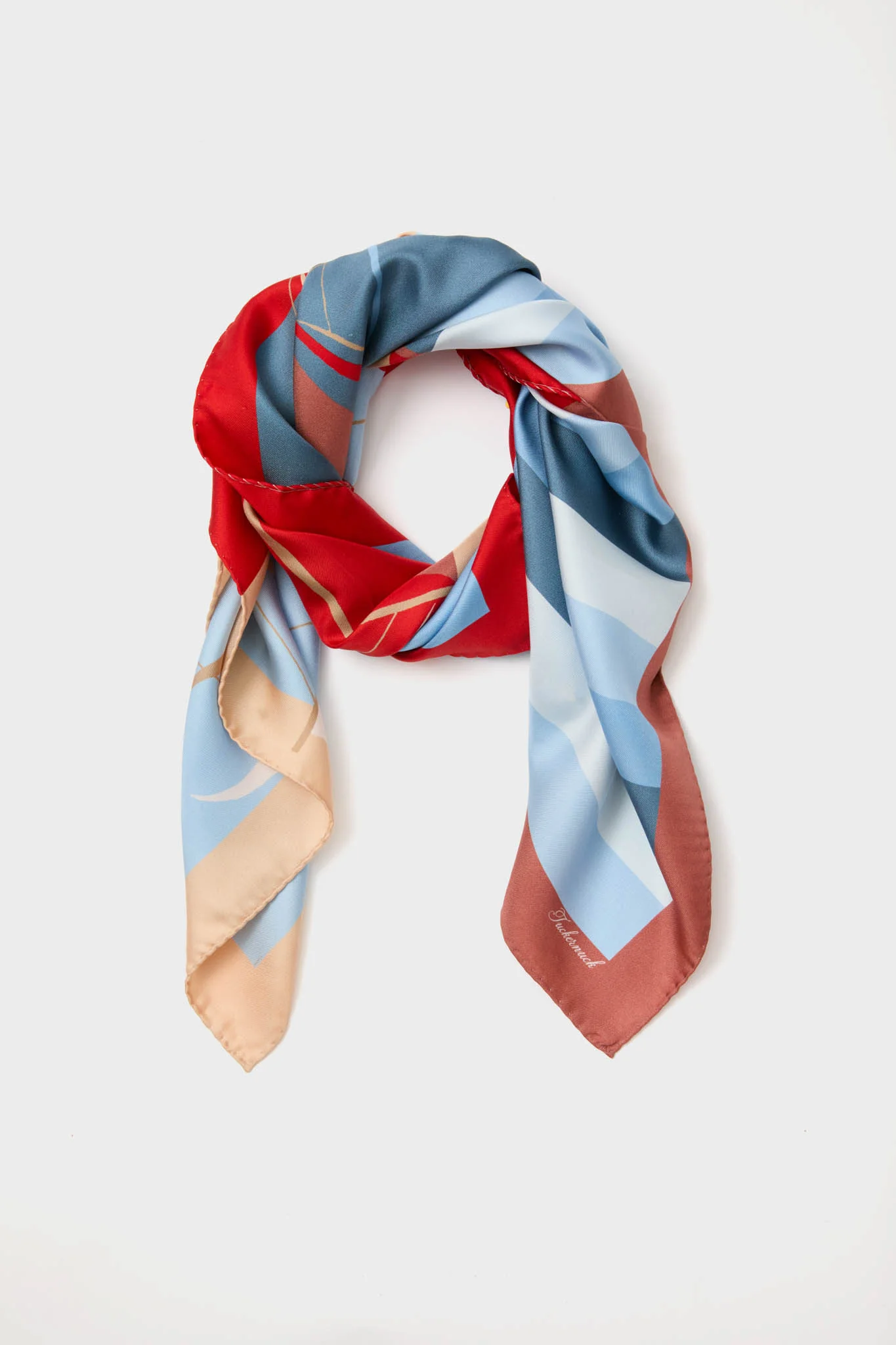 80s Sailboats Medium Silk Scarf - Image 4