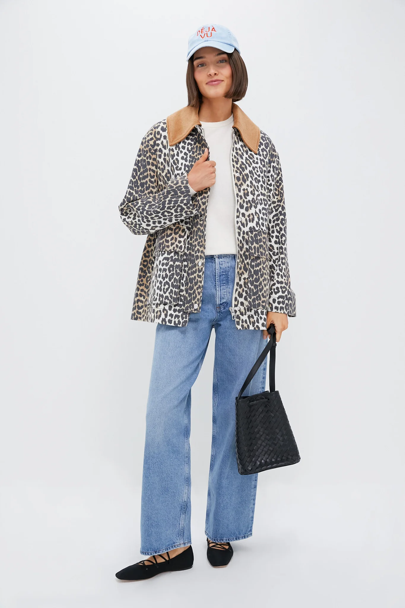 Almond Milk Printed Canvas Midi Jacket - Image 2