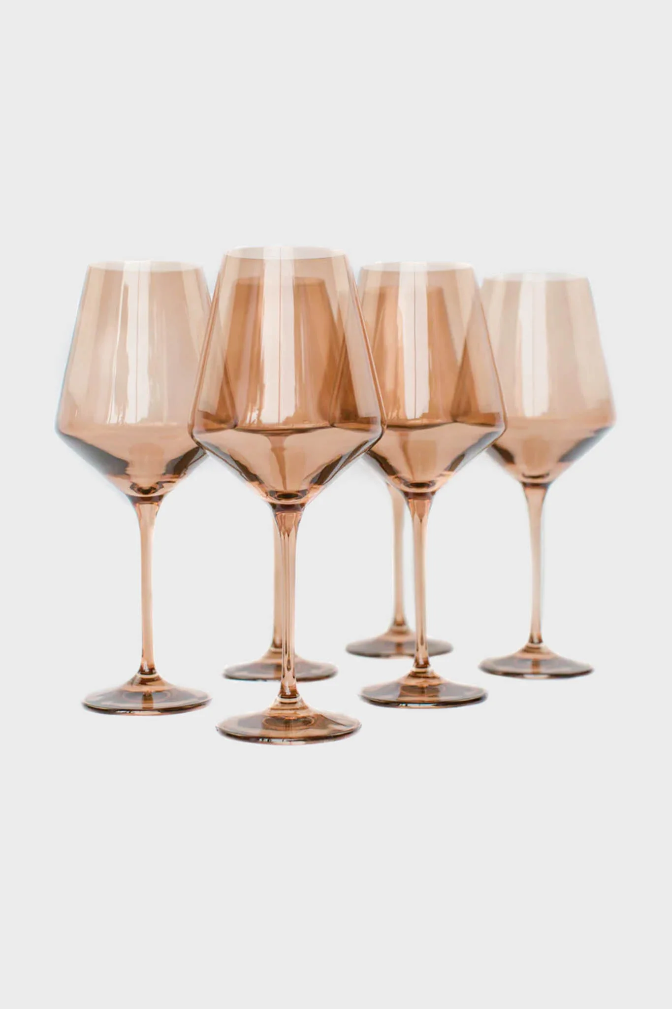 Amber Smoke Stemmed Glasses Set of 6 - Image 3