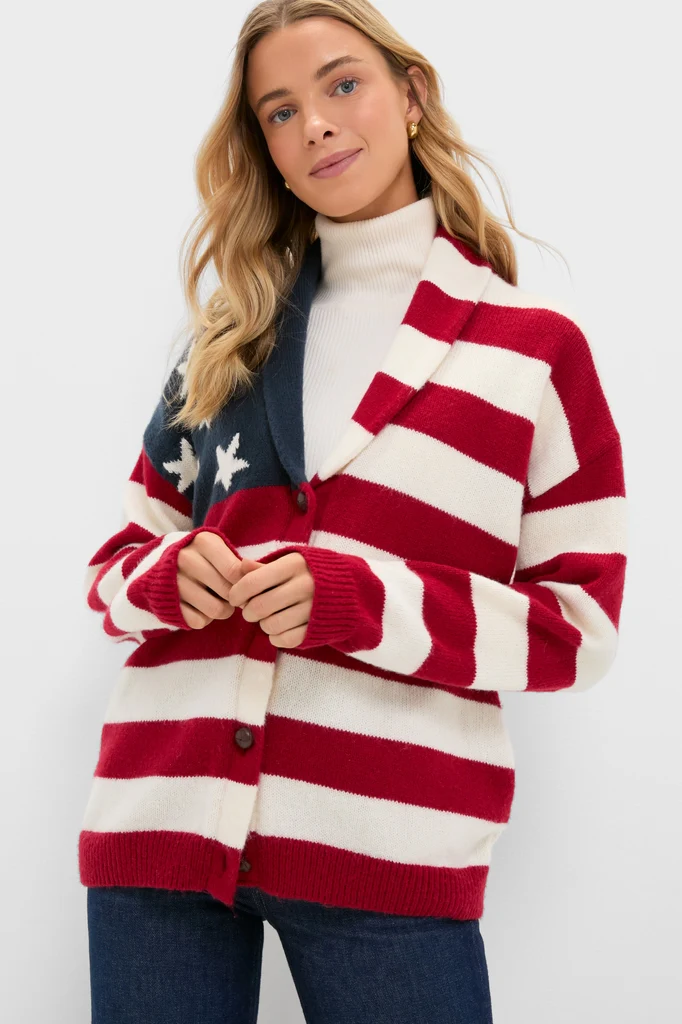 American Flag Lindsey Cardigan - Image 3