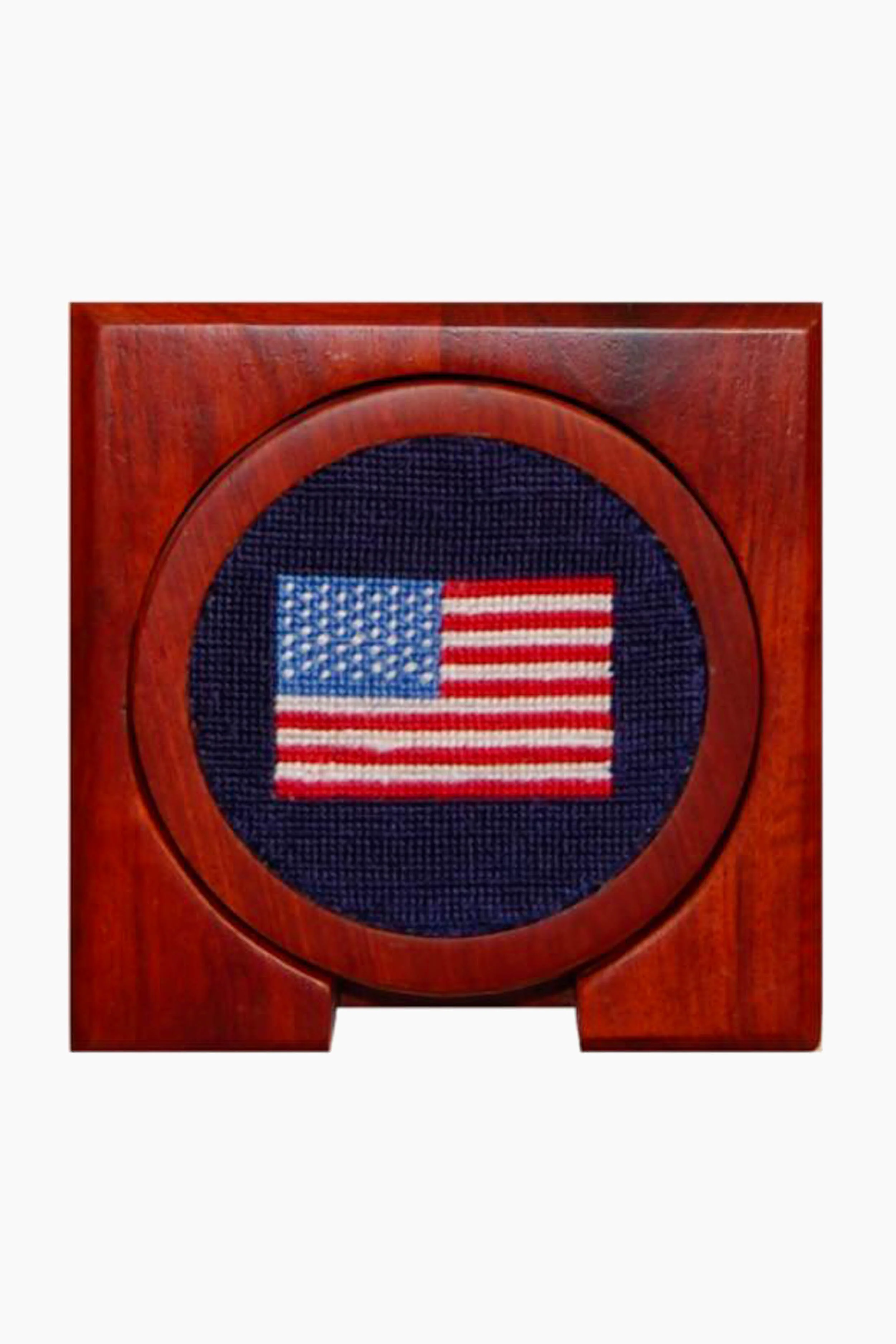 American Flag Needlepoint Coaster Set - Image 2