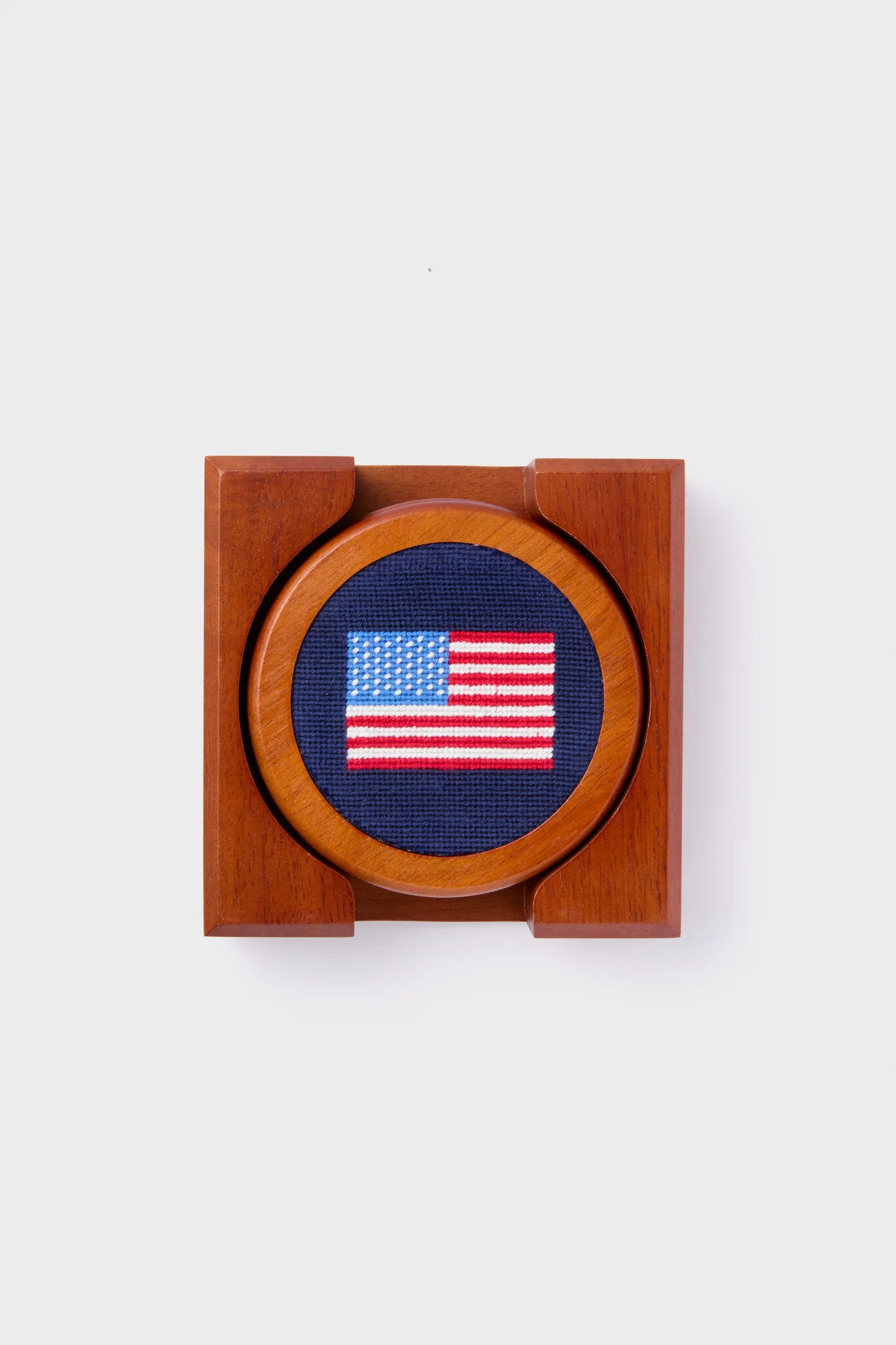 American Flag Needlepoint Coaster Set - Image 3