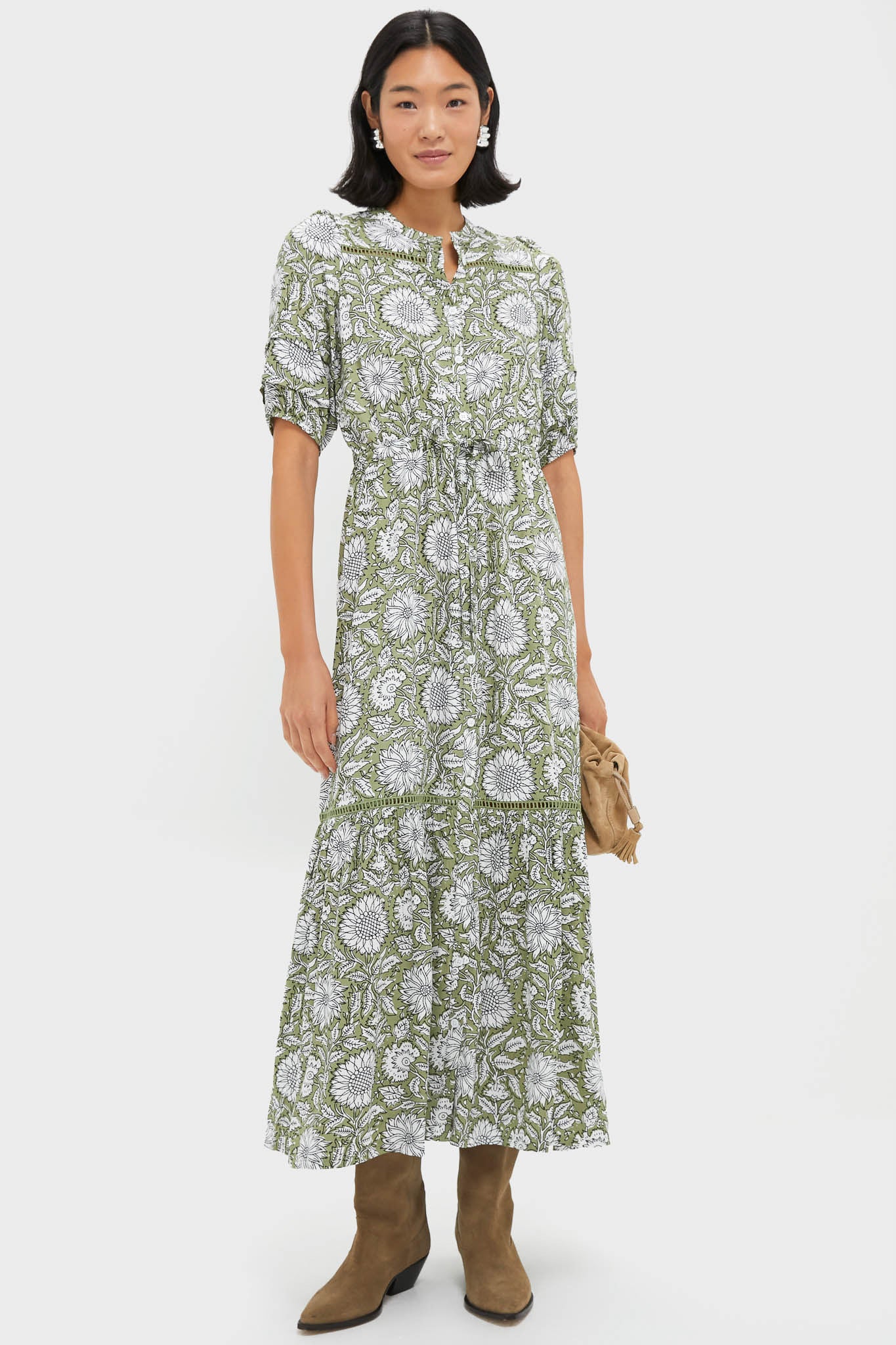 Arles Gothic Olive Lucy 4 Short Sleeve Dress - Image 2