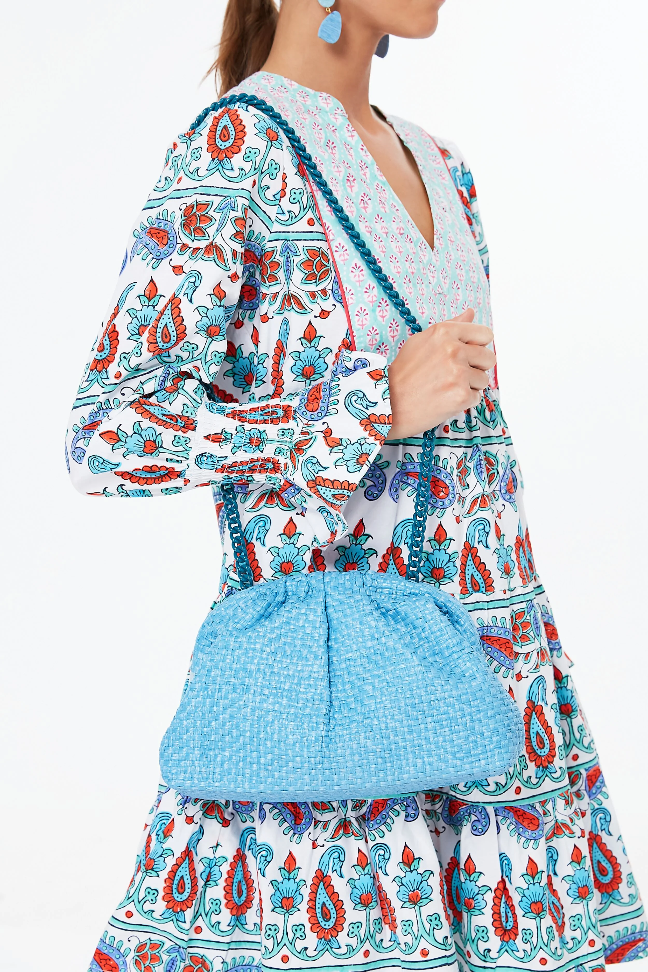 Azzurro Straw Game Clutch - Image 5