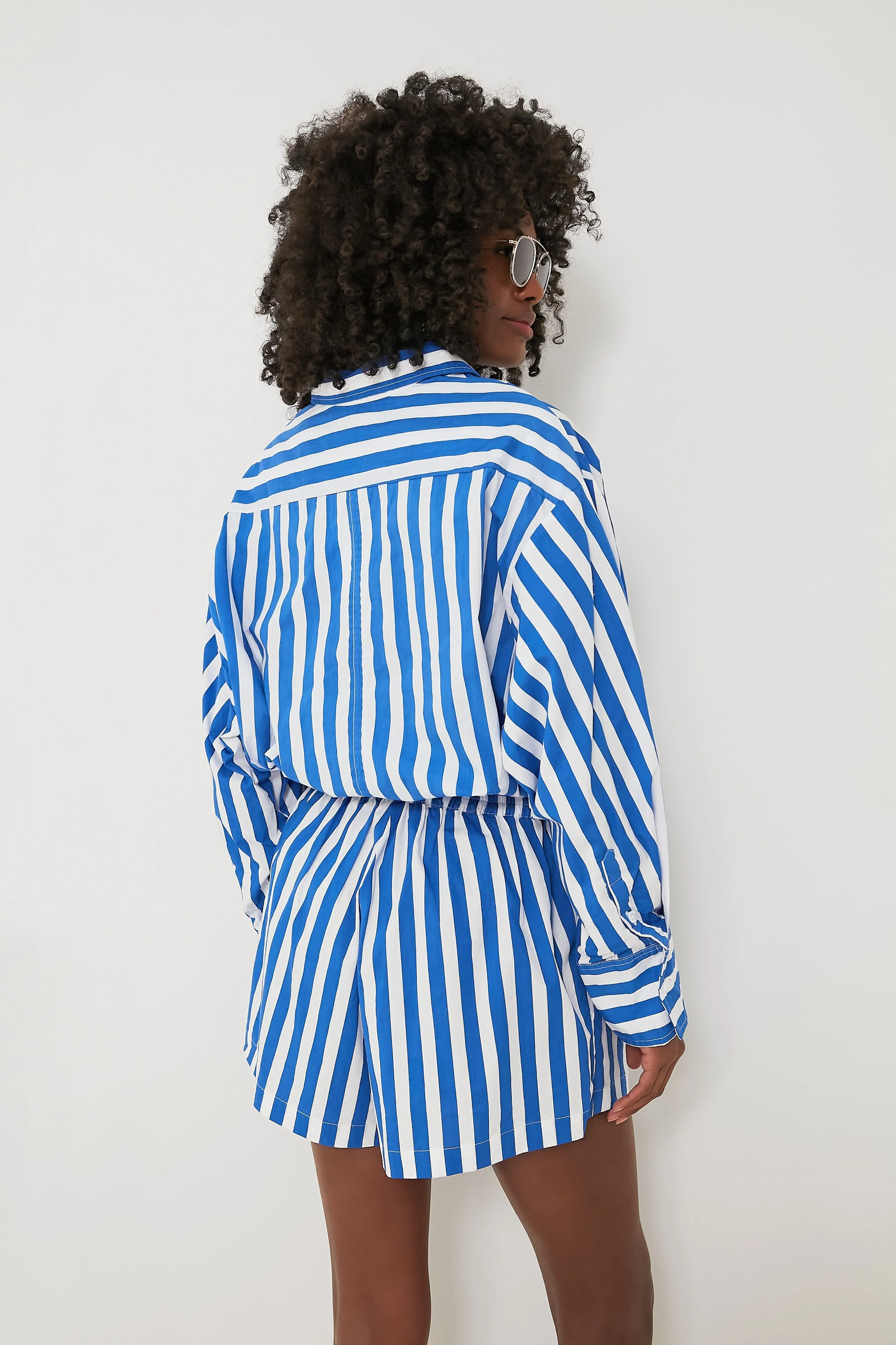 Bayou Stripe Cobalt Isole Playsuit - Image 4