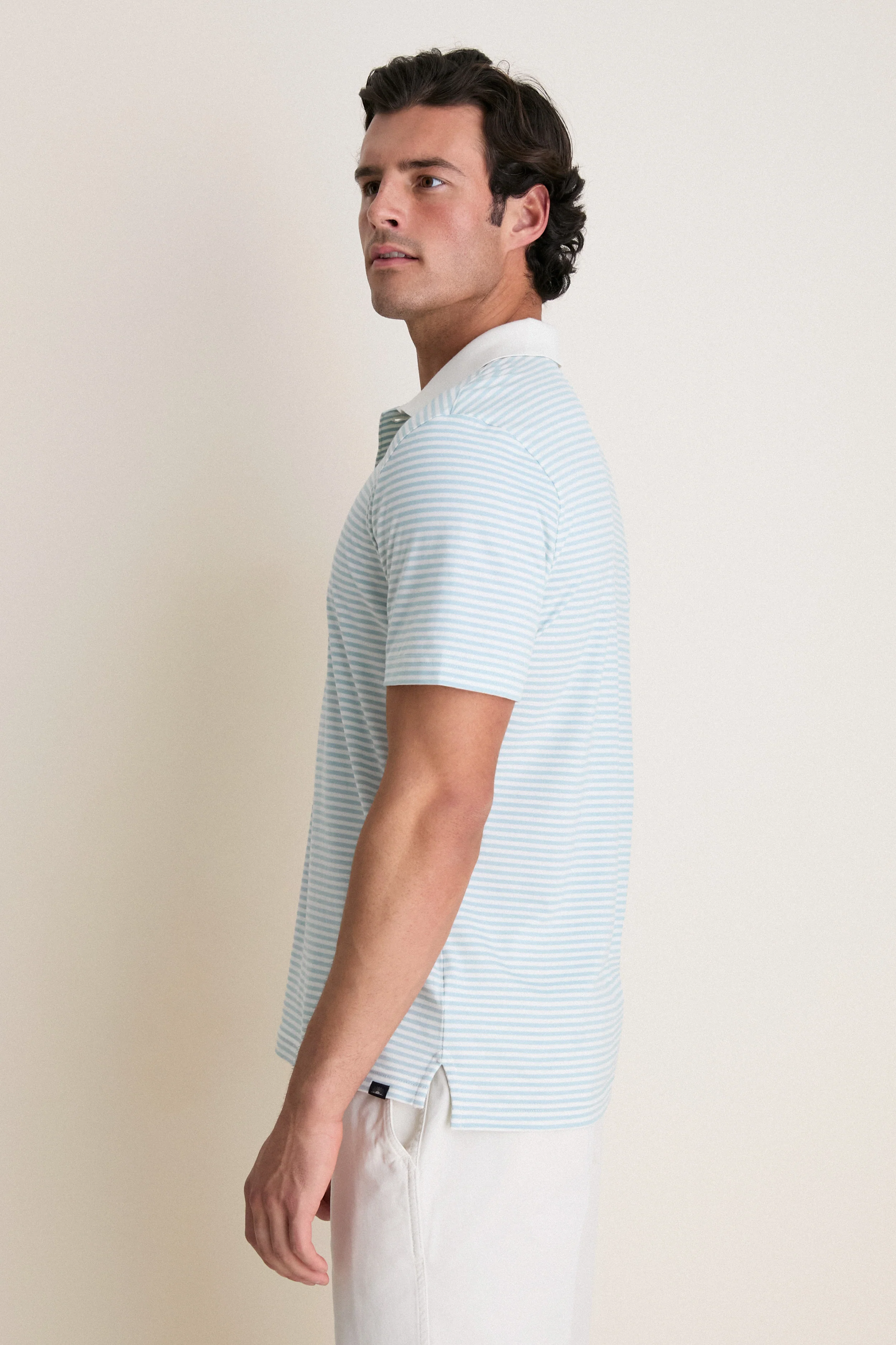Beach Fog Stripe Movement Pique Polo - Image 3