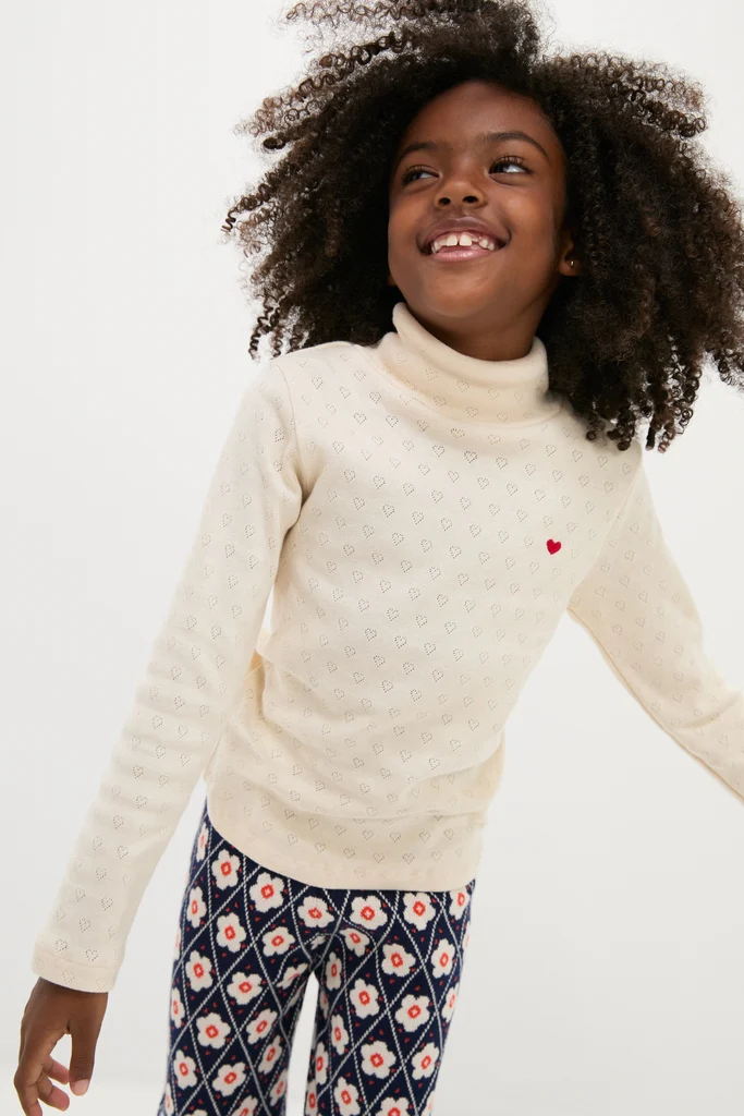 Bebe Heart Turtleneck