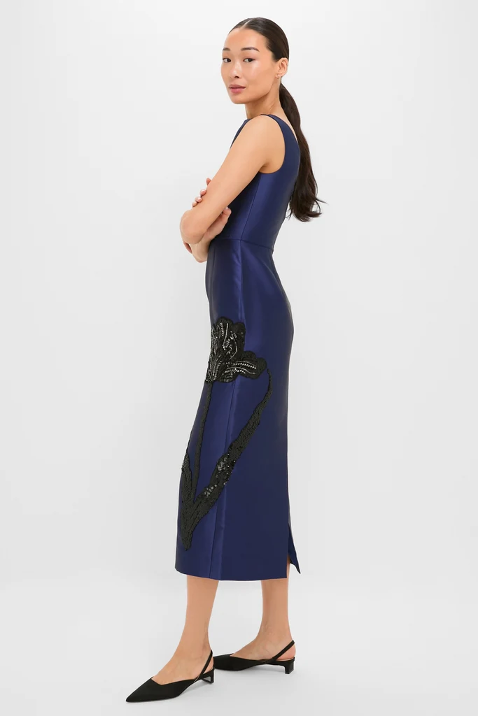 Beetle Sleeveless Pencil Cocktail Midi Dress - Image 4