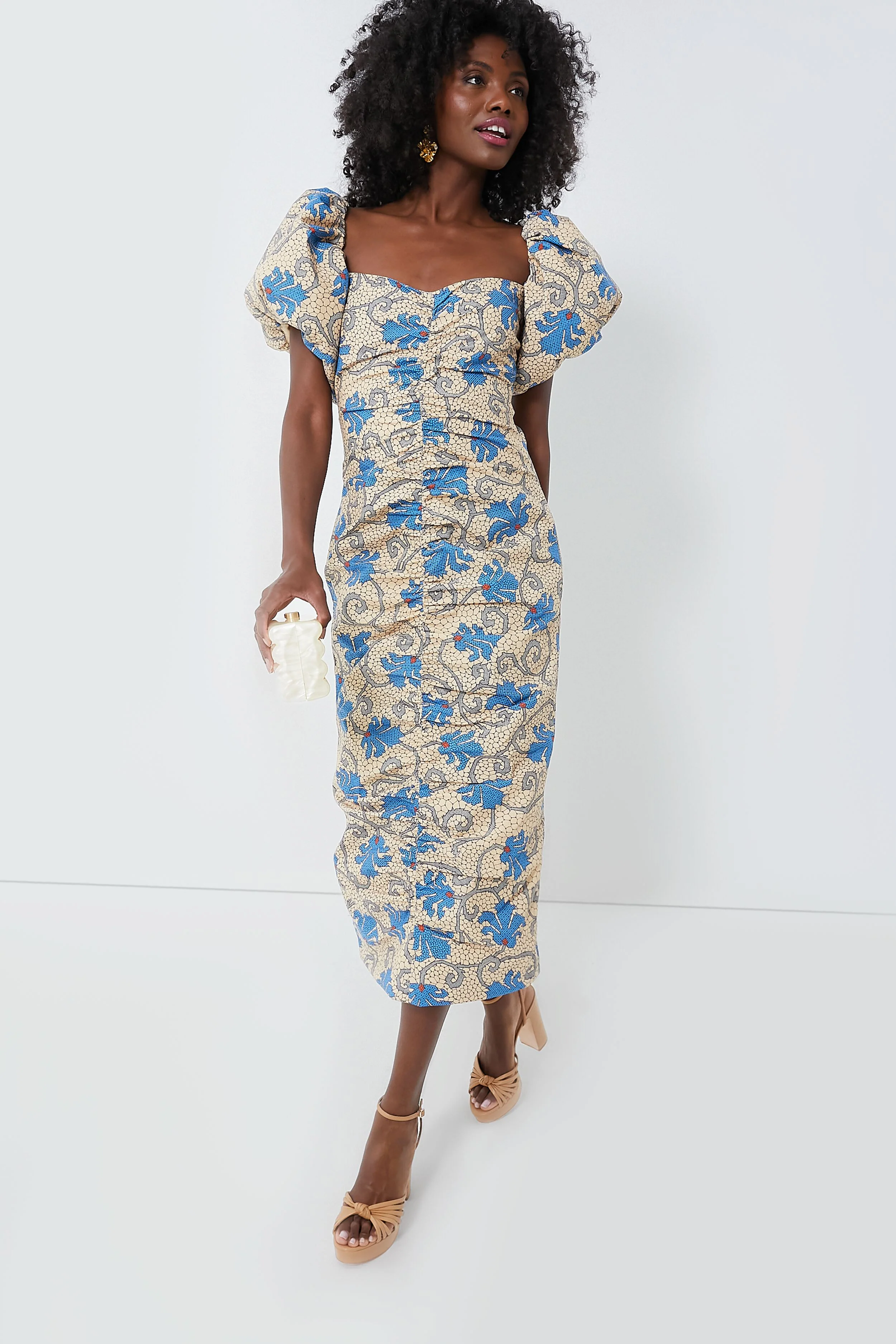 Beige Mosaic Bloom Tessa Dress - Image 2