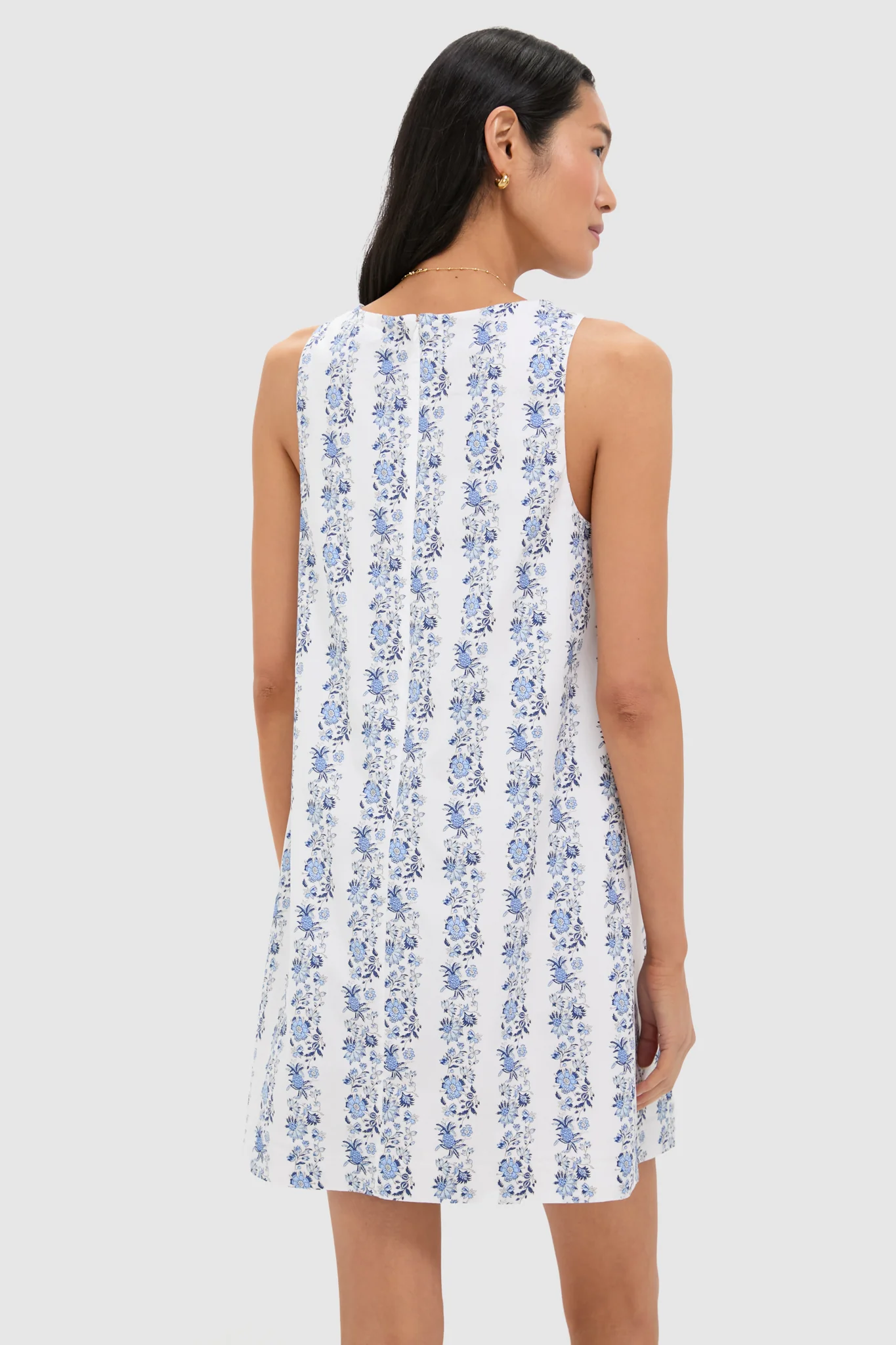 Bella Floral White Shift Dress - Image 4