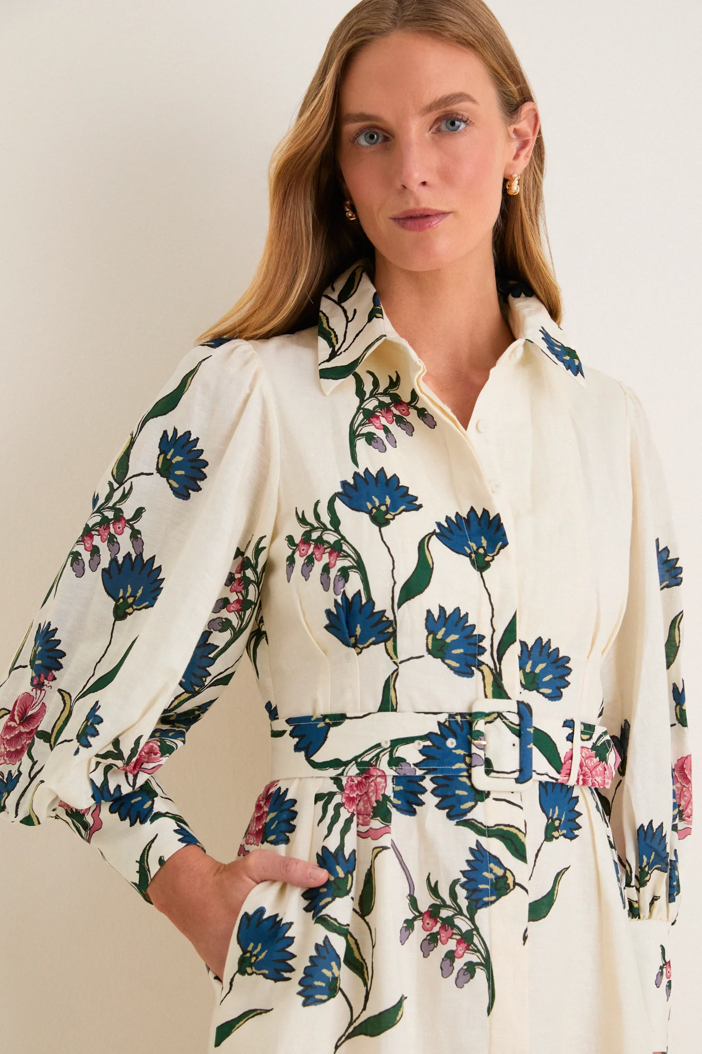 Belle Bouquet Cotton Linen Therese Dress - Image 3