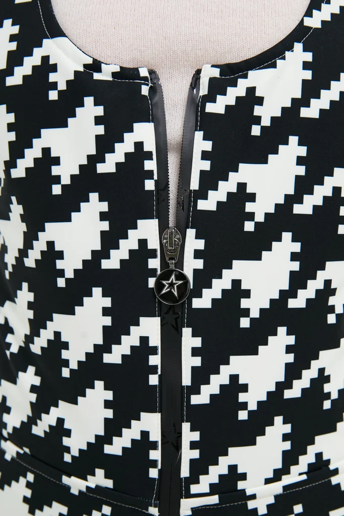 Black and White Houndstooth JG Bib Ski Pant - Image 6