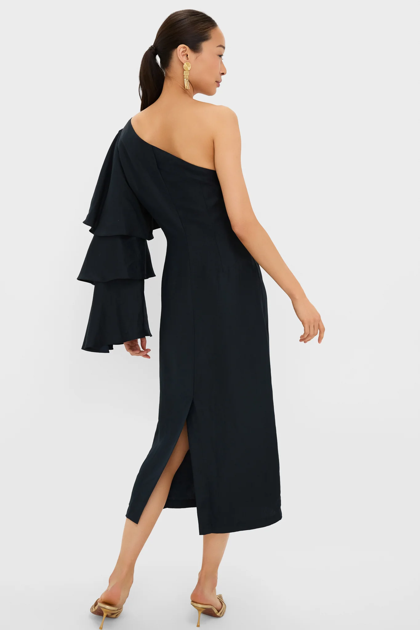 Black Bidi Bidi Bom Bom Tea Length Dress - Image 4