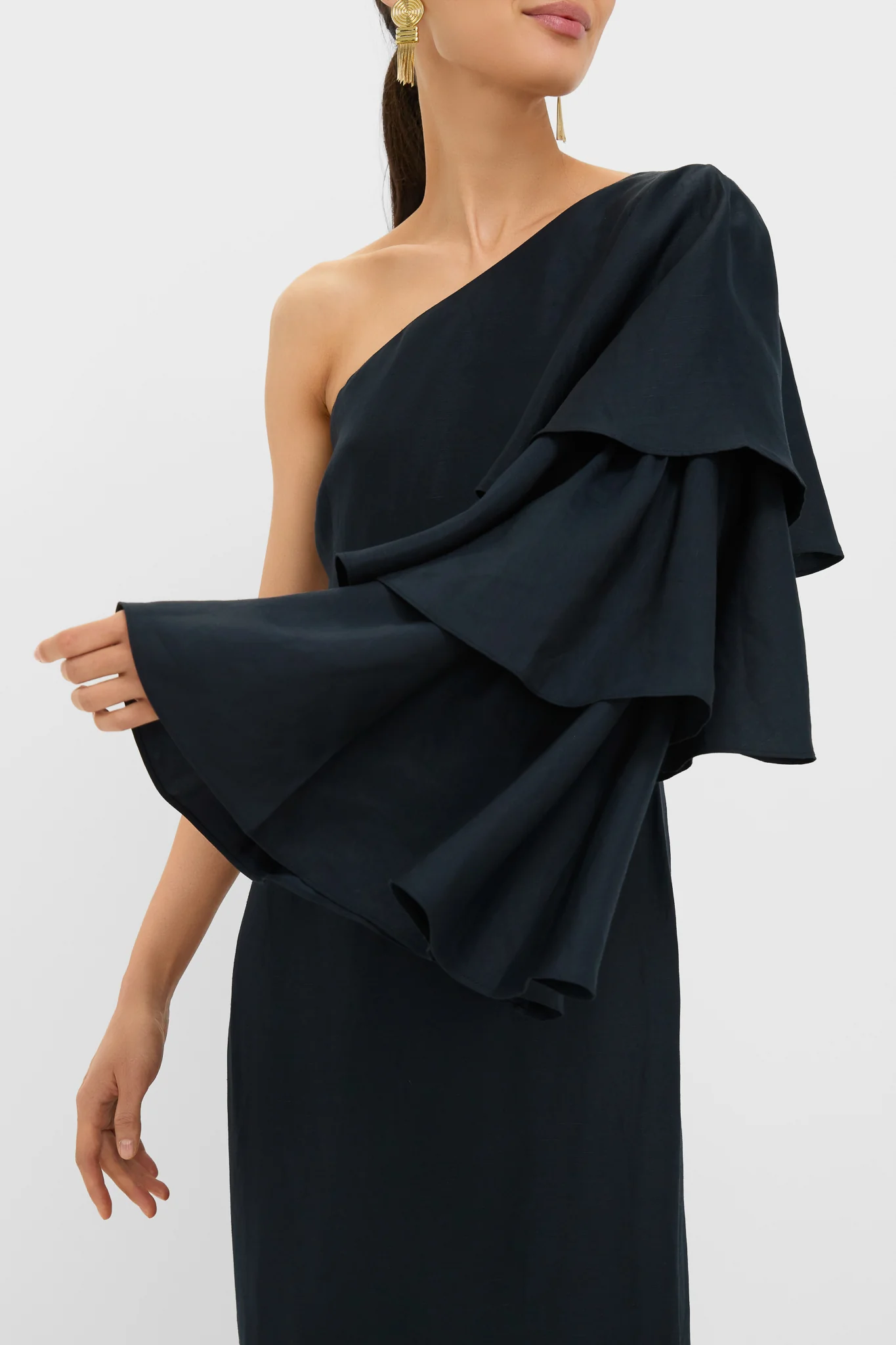 Black Bidi Bidi Bom Bom Tea Length Dress - Image 6