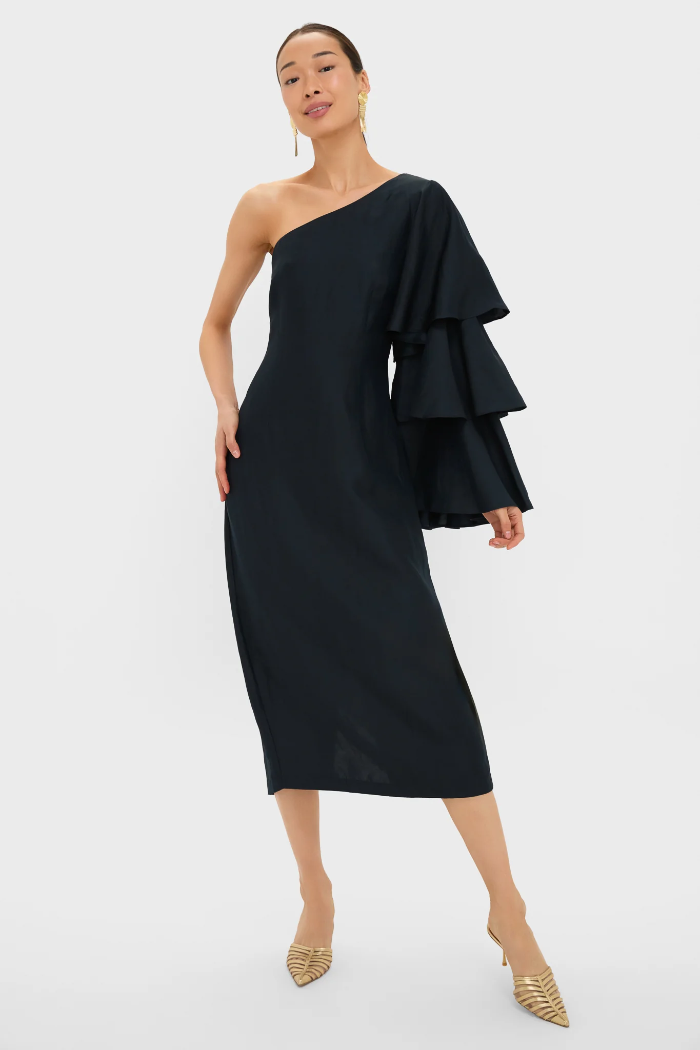 Black Bidi Bidi Bom Bom Tea Length Dress - Image 7