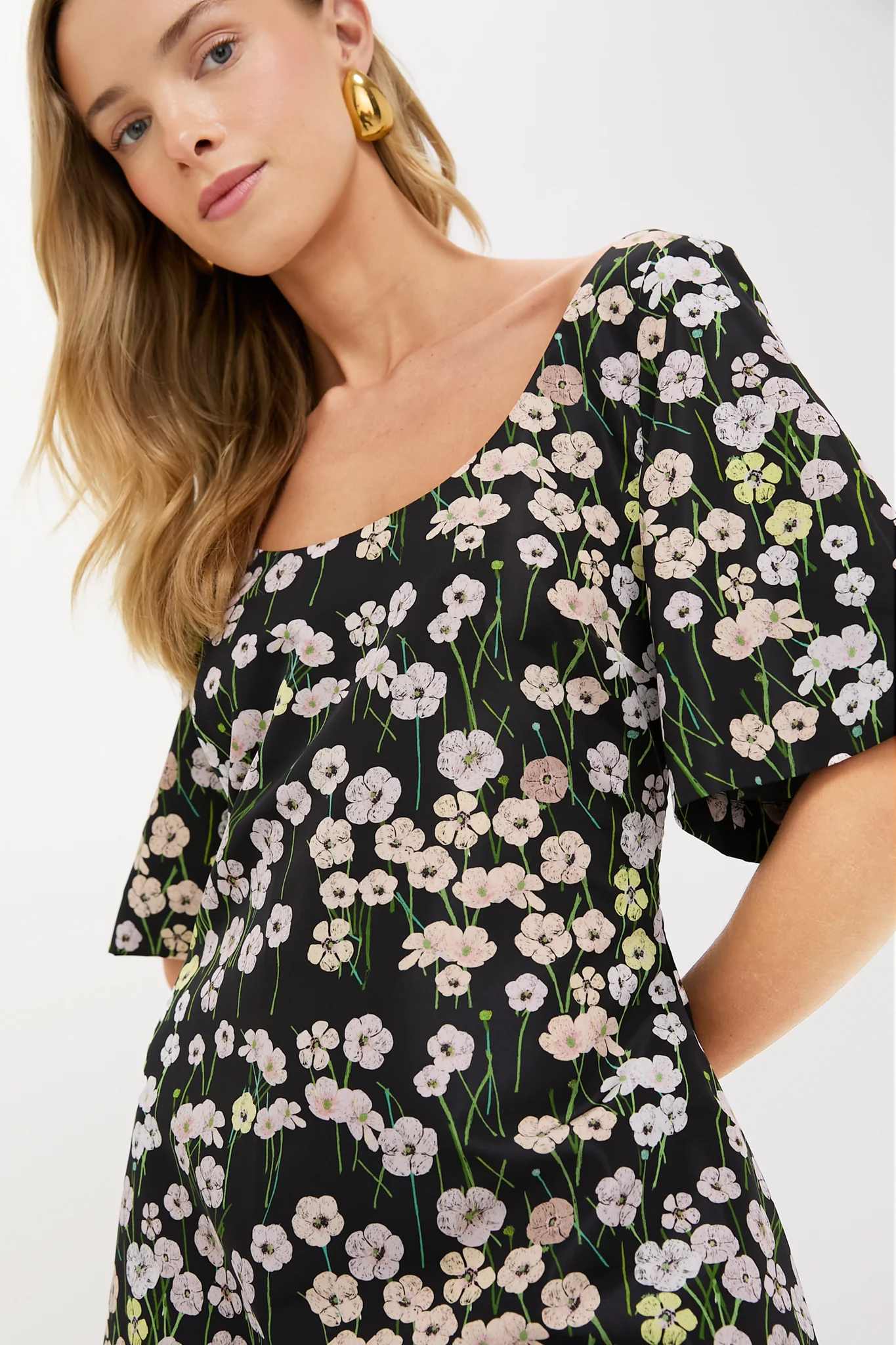 Black Buttercups Short Manou Dress - Image 5