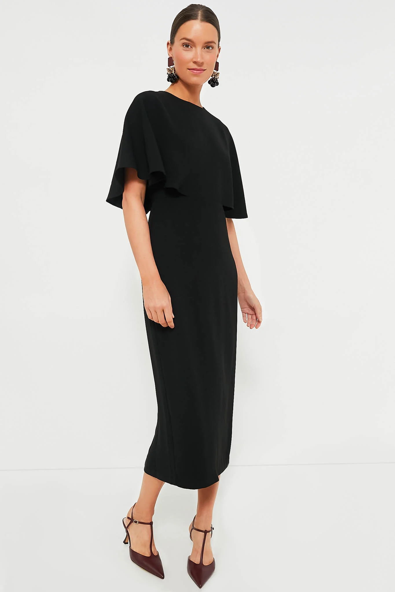 Black Cape Leah Dress - Image 4