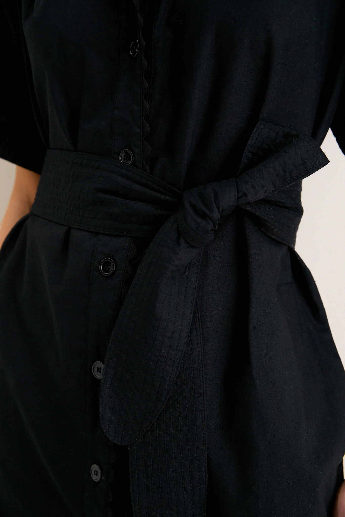 Black Linen Cornelia Dress - Image 5