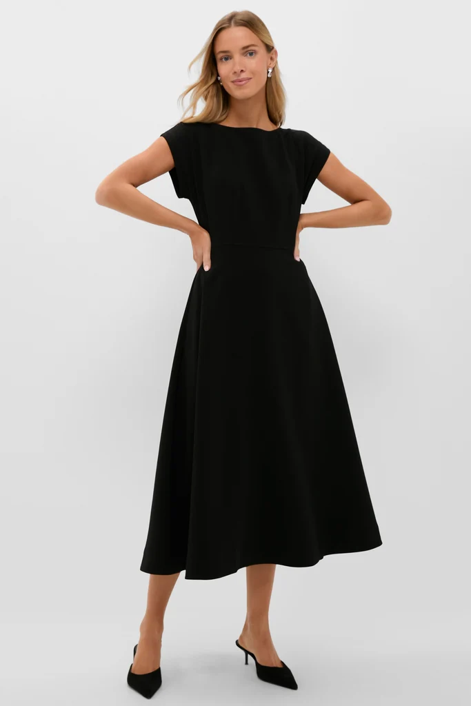 Black Corset Solen Midi Dress