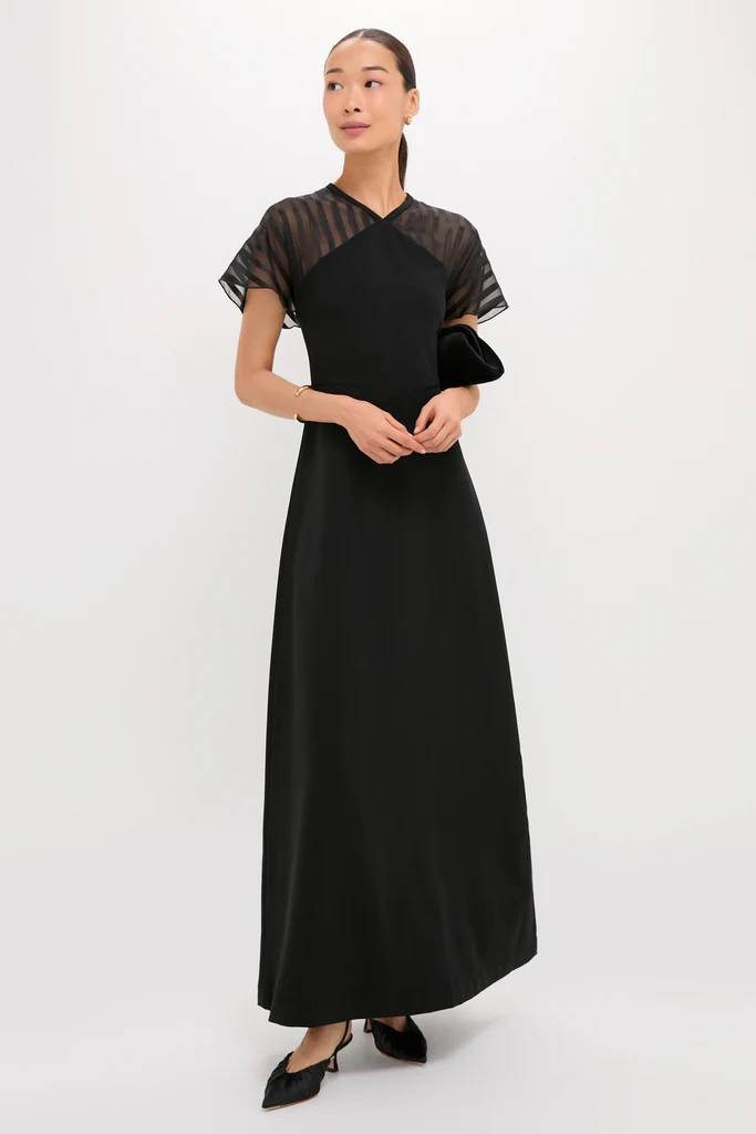 Black Crepe Annelise Dress - Image 3