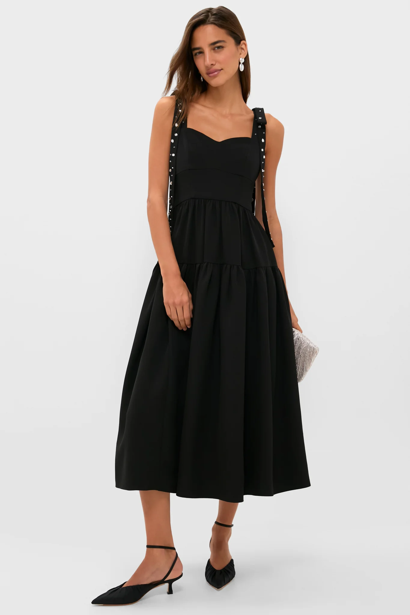 Black Embellished Agnes Maxi Dress - Image 3
