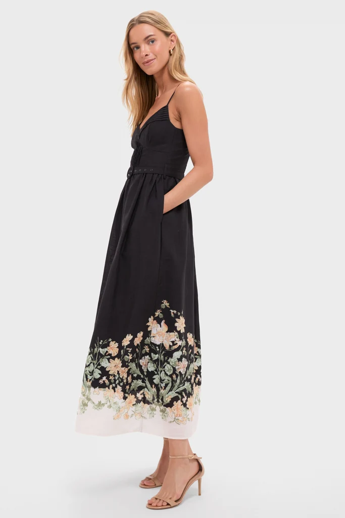 Black Ginger Olive Iris Midi Dress - Image 4