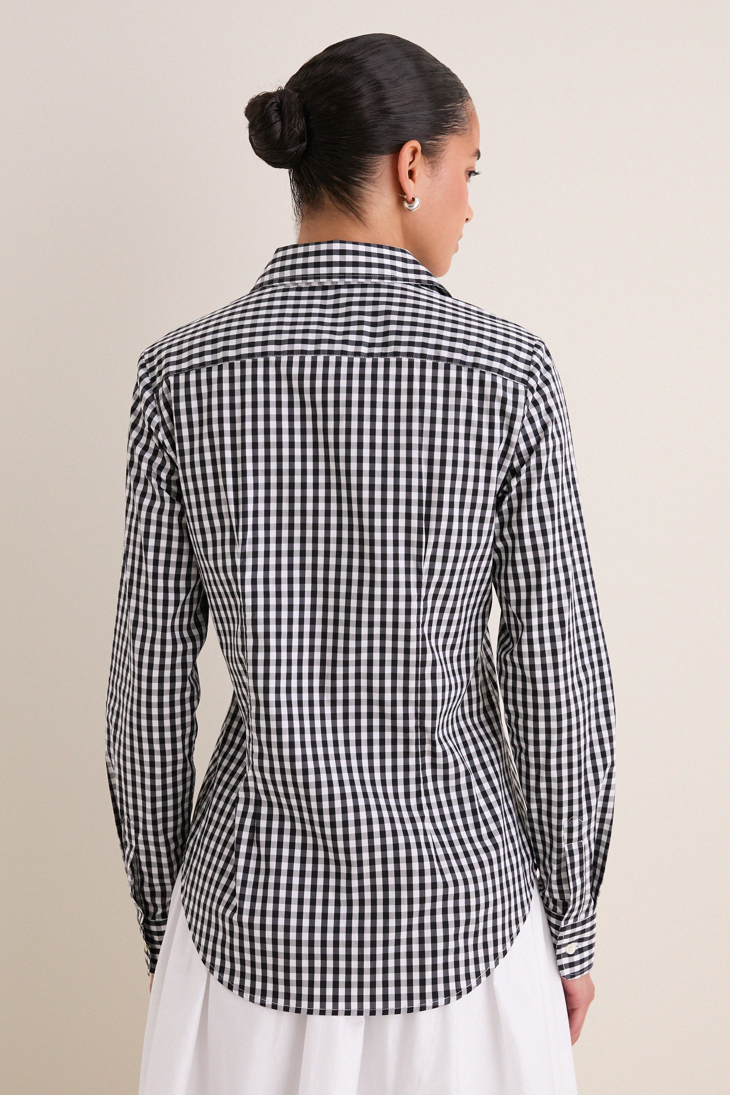 Black Gingham Long Sleeve Icon Shirt - Image 4