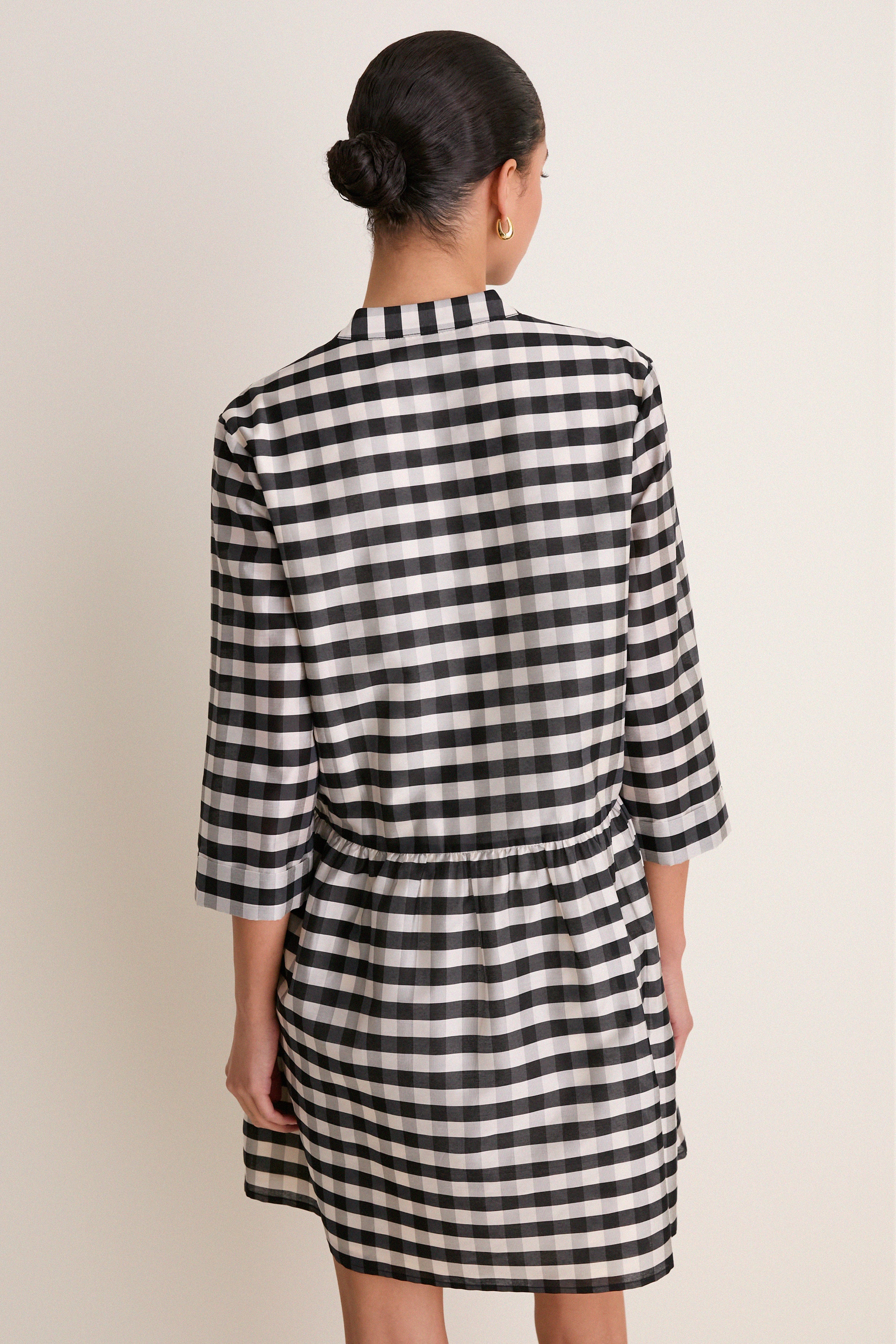 Midnight Check Royal Shirt Dress - Image 4