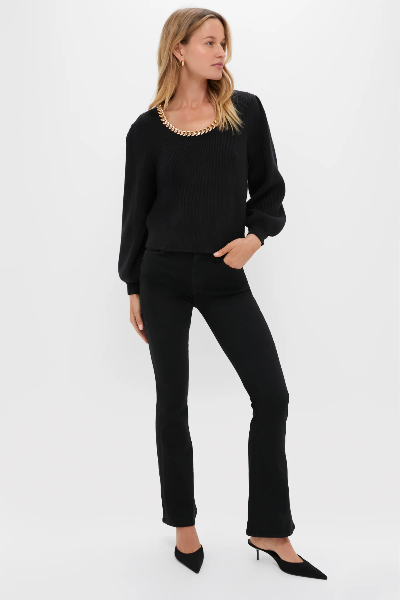 Black & Gold Chain Blythe Sweater - Image 6