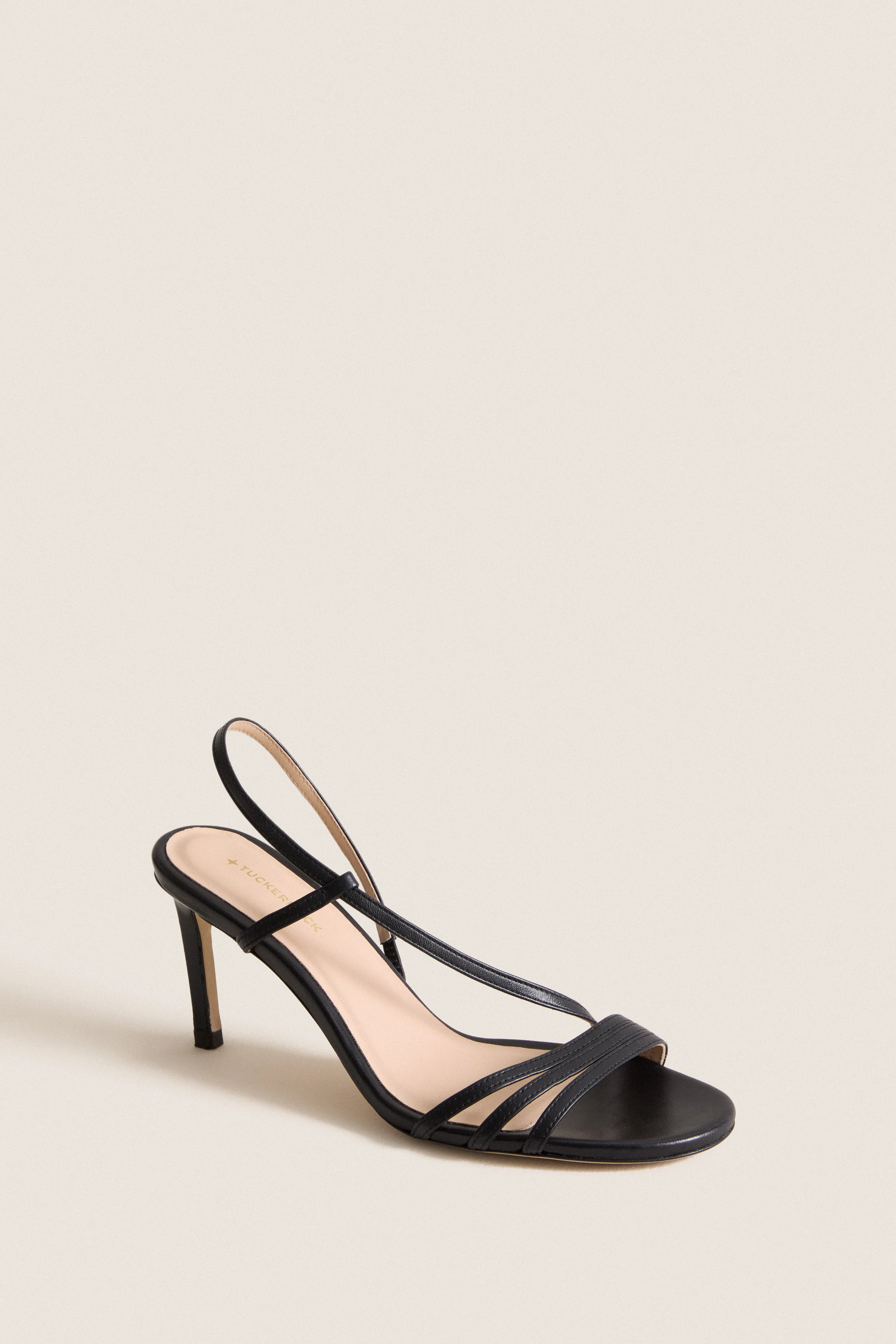 Black Leather Scarlet Heels