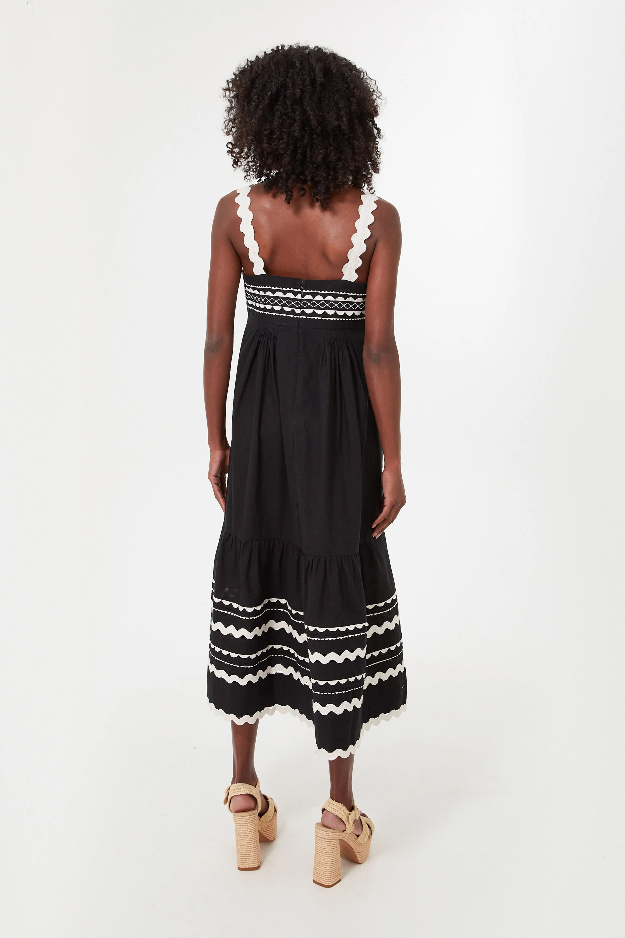 Black Ryleigh Ric Rac Sleeveless Dress - Image 4
