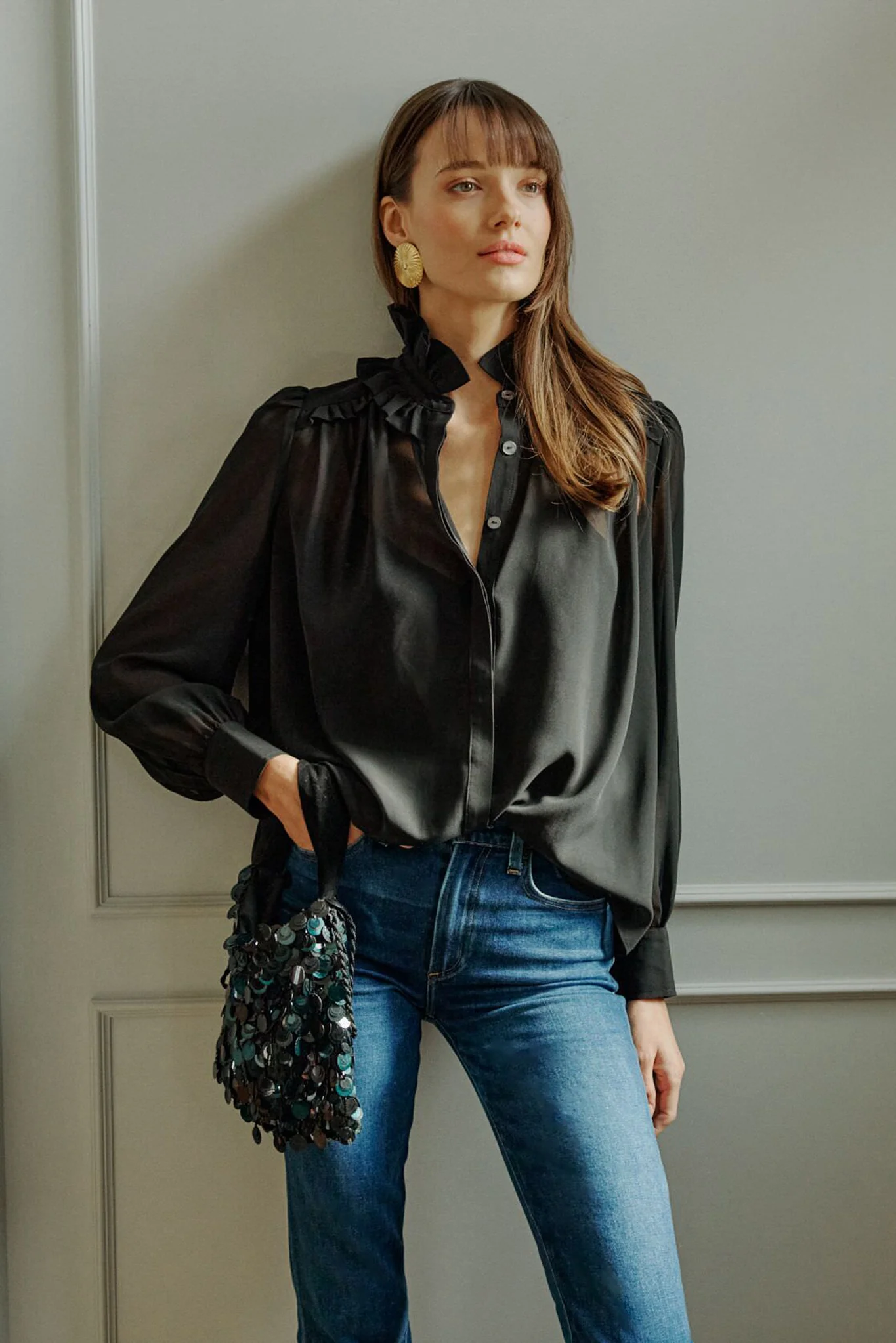 Black Sheer Elana Blouse - Image 6