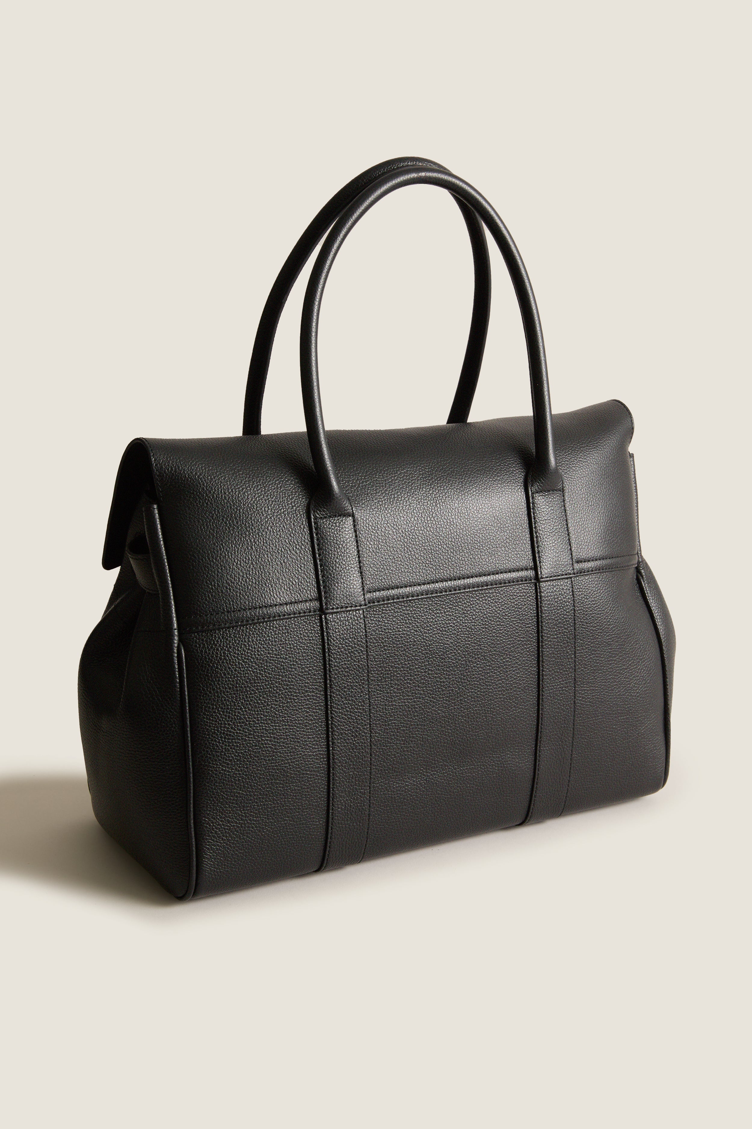 Black Small Classic Grain Bayswater Bag - Image 4