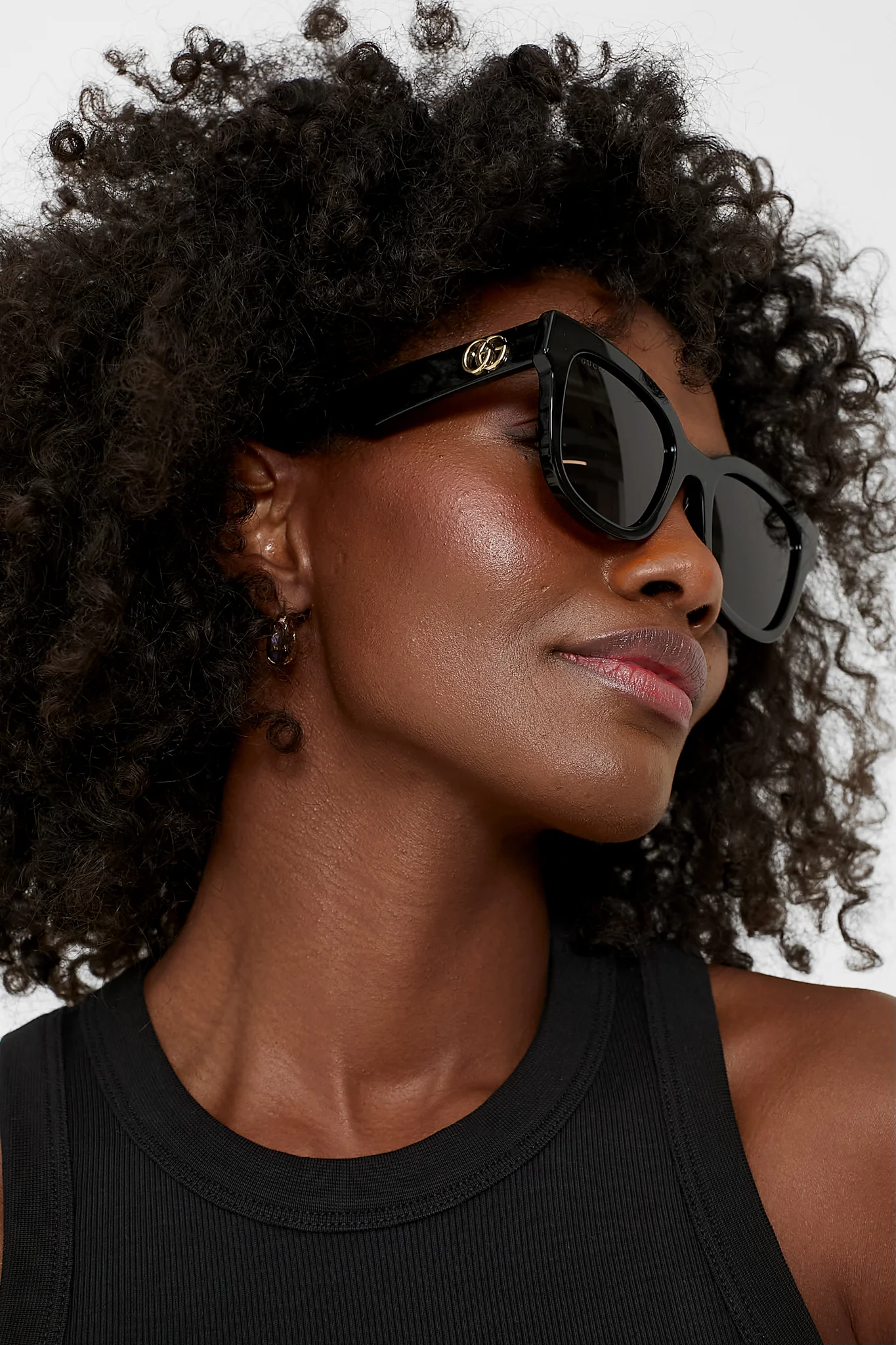 Black Square Frame Sunglasses - Image 2