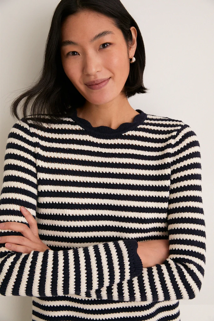 Black Stripe Knit Faro Mini Dress - Image 5
