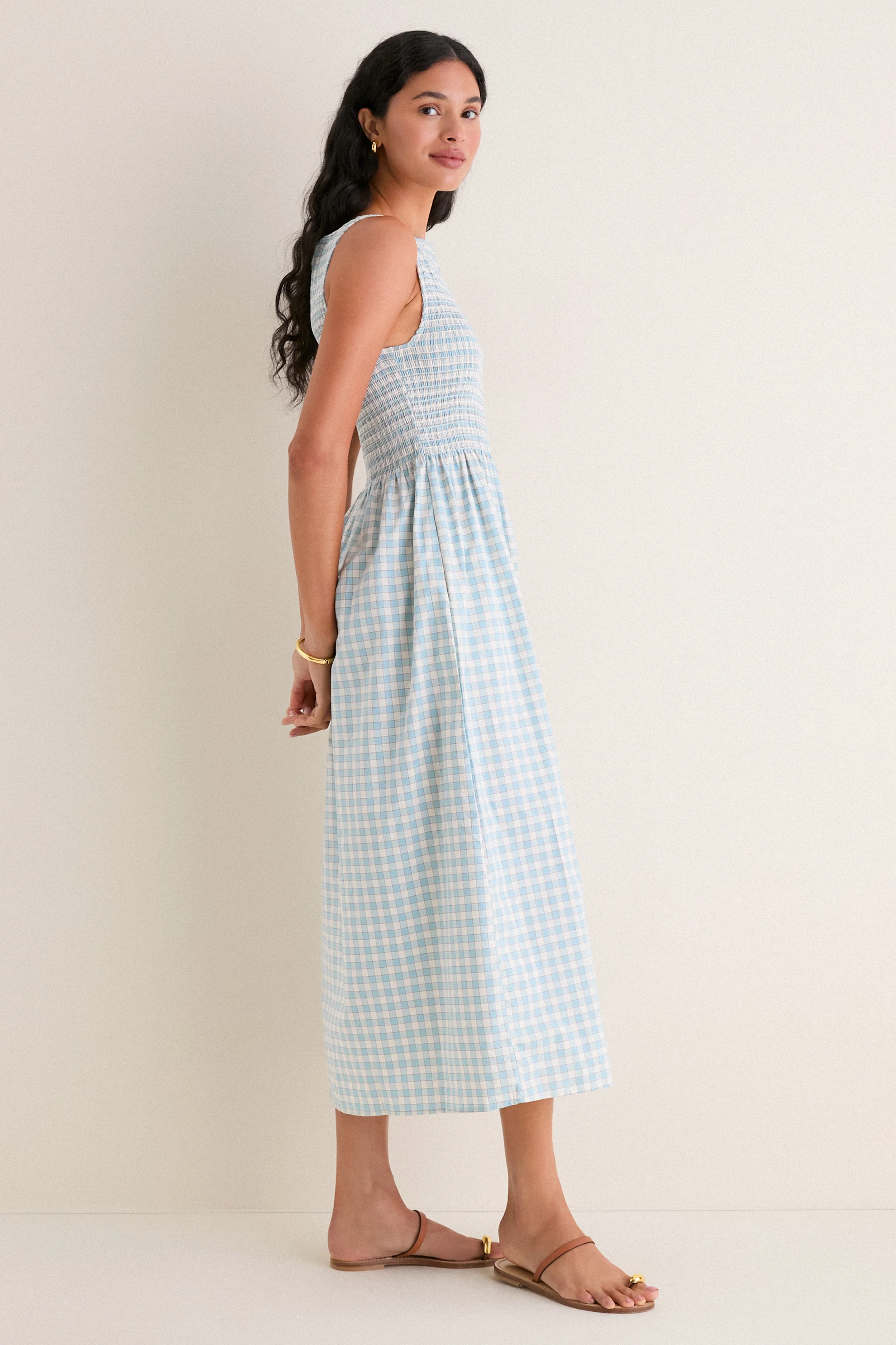 Blue and Red Gingham Cosima Nap Dress - Image 3