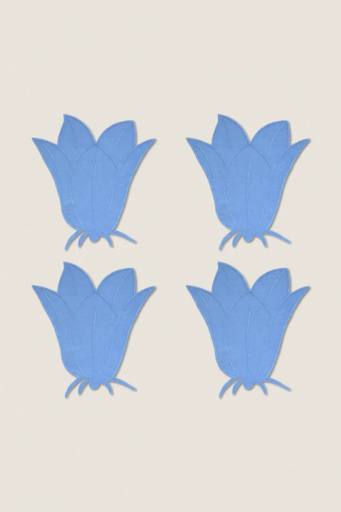 Blue Bell Cocktail Napkins (Set of 4)