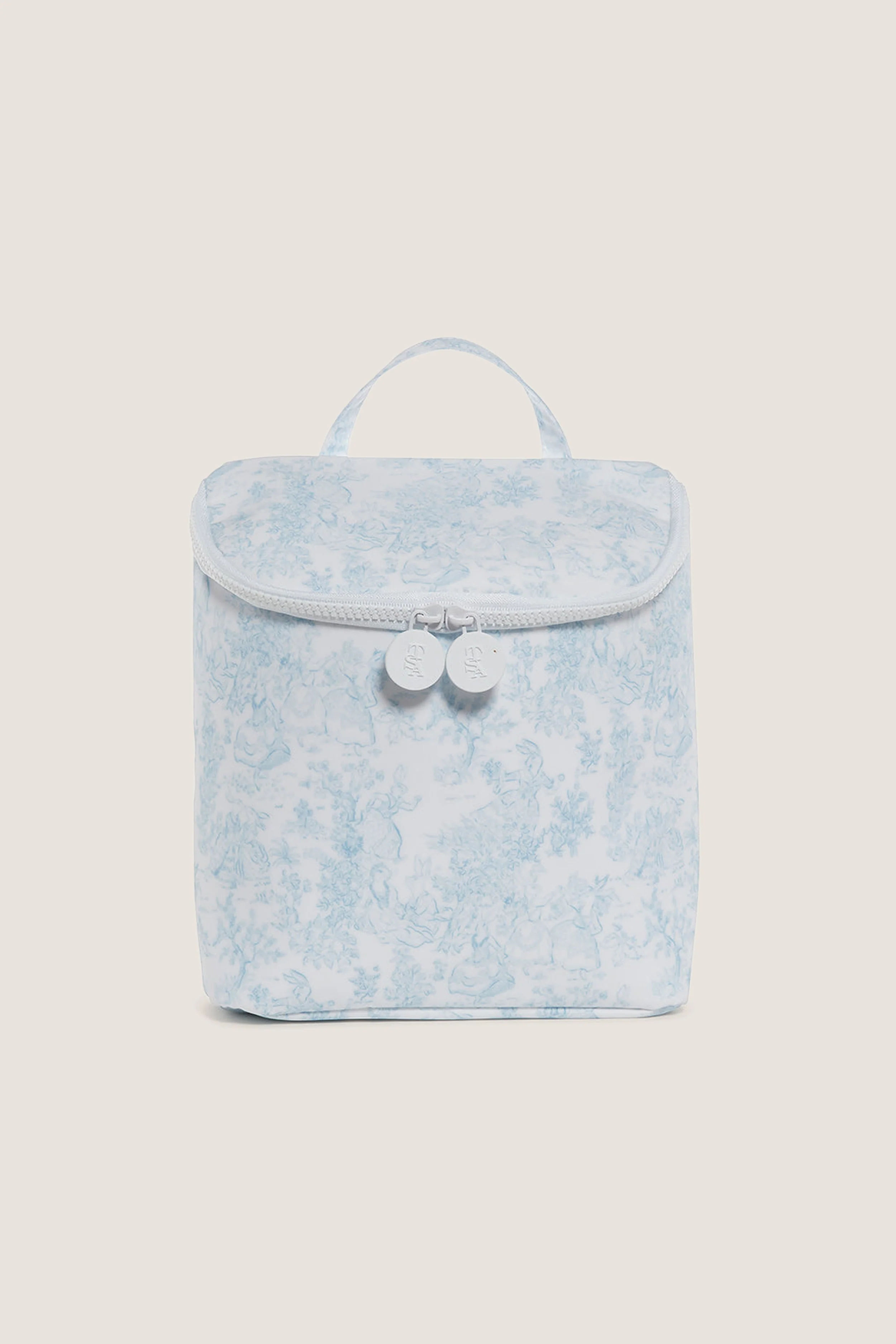 Blue Bunny Toile Take Away Insulated Lunch Bag