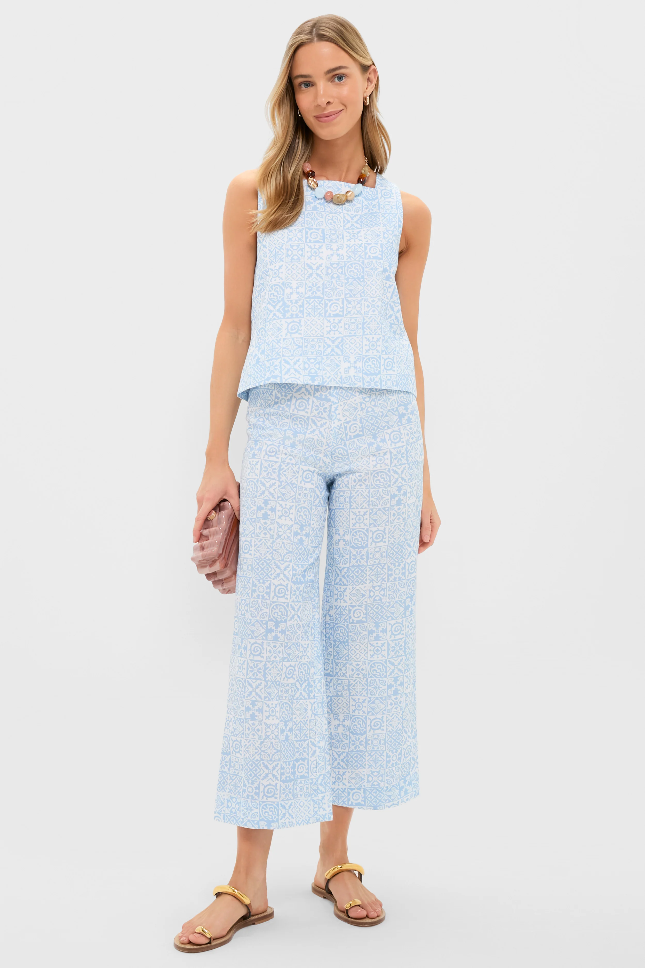 Blue Checkerboard Shift Top - Image 2