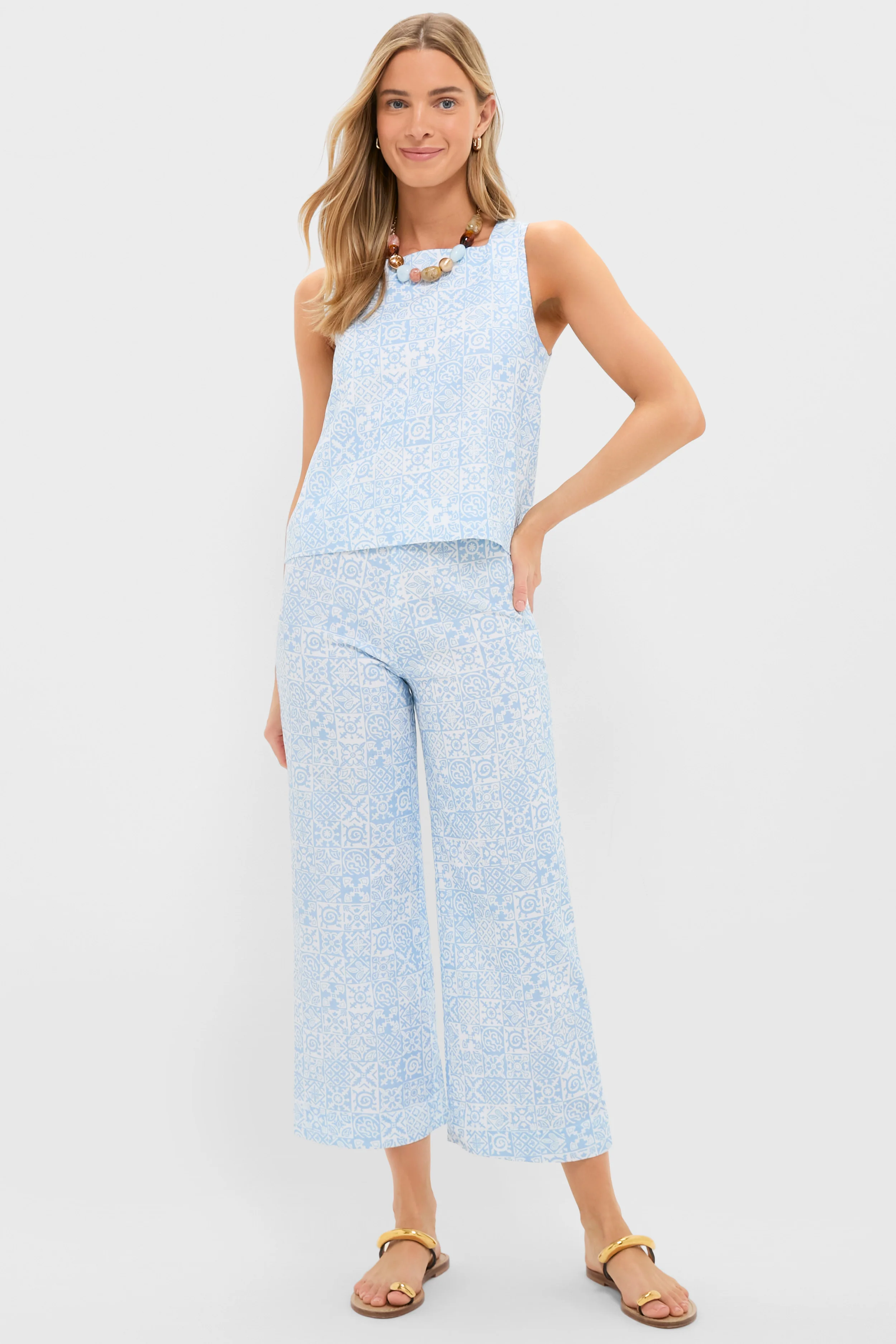 Blue Checkerboard Shift Top - Image 6
