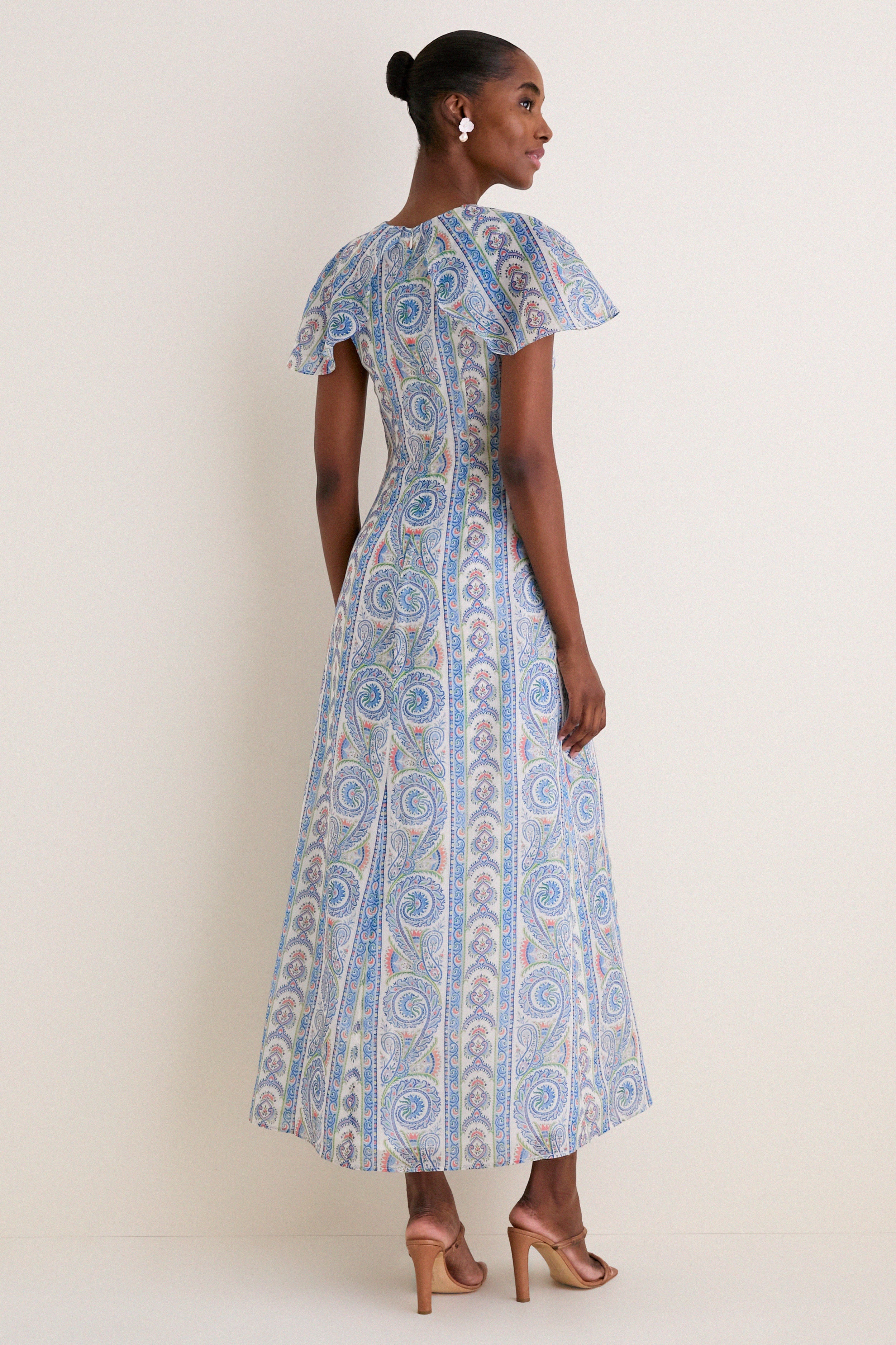 Blue Corsica Paisley Davina Dress - Image 4