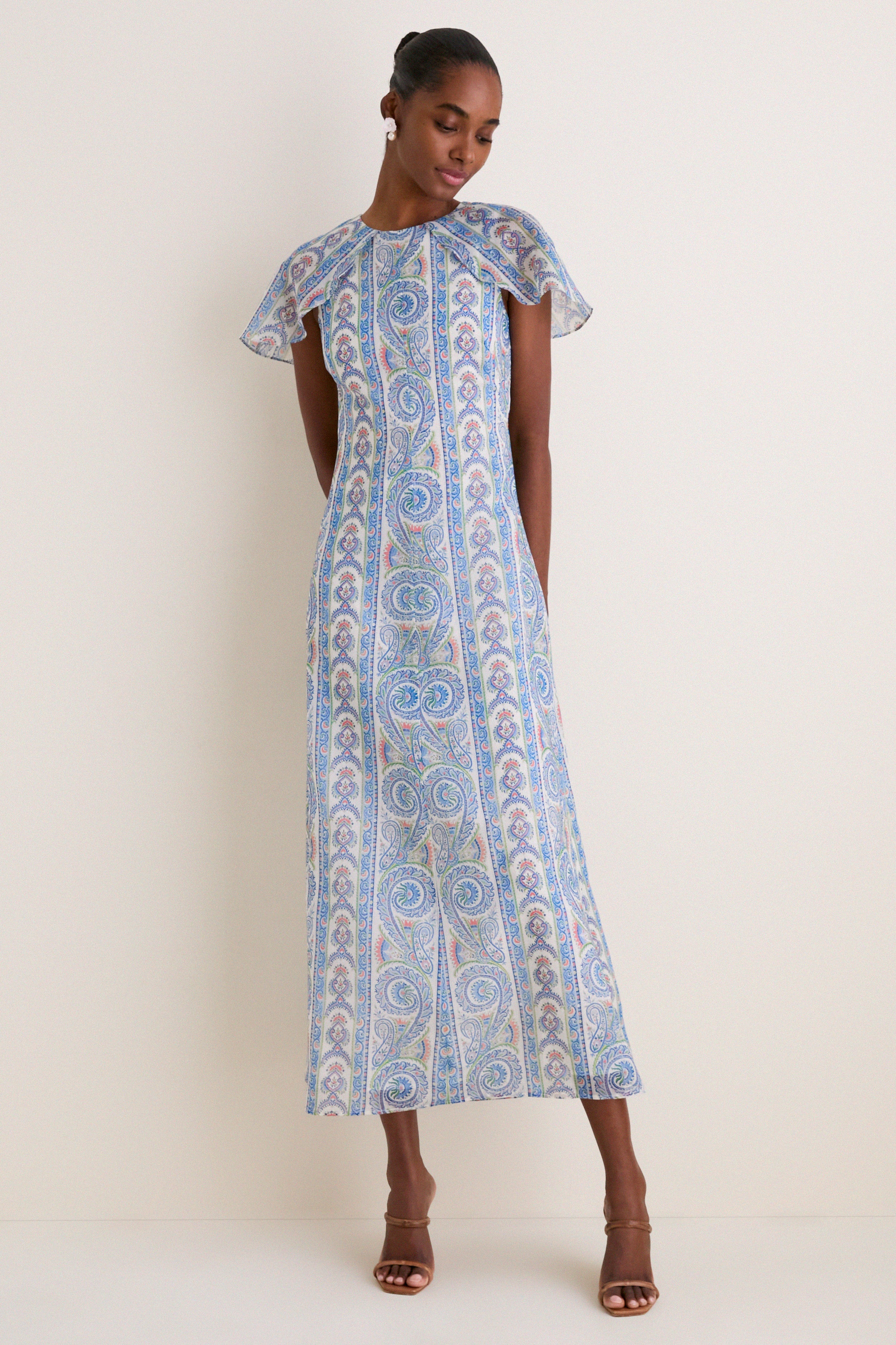 Blue Corsica Paisley Davina Dress - Image 5