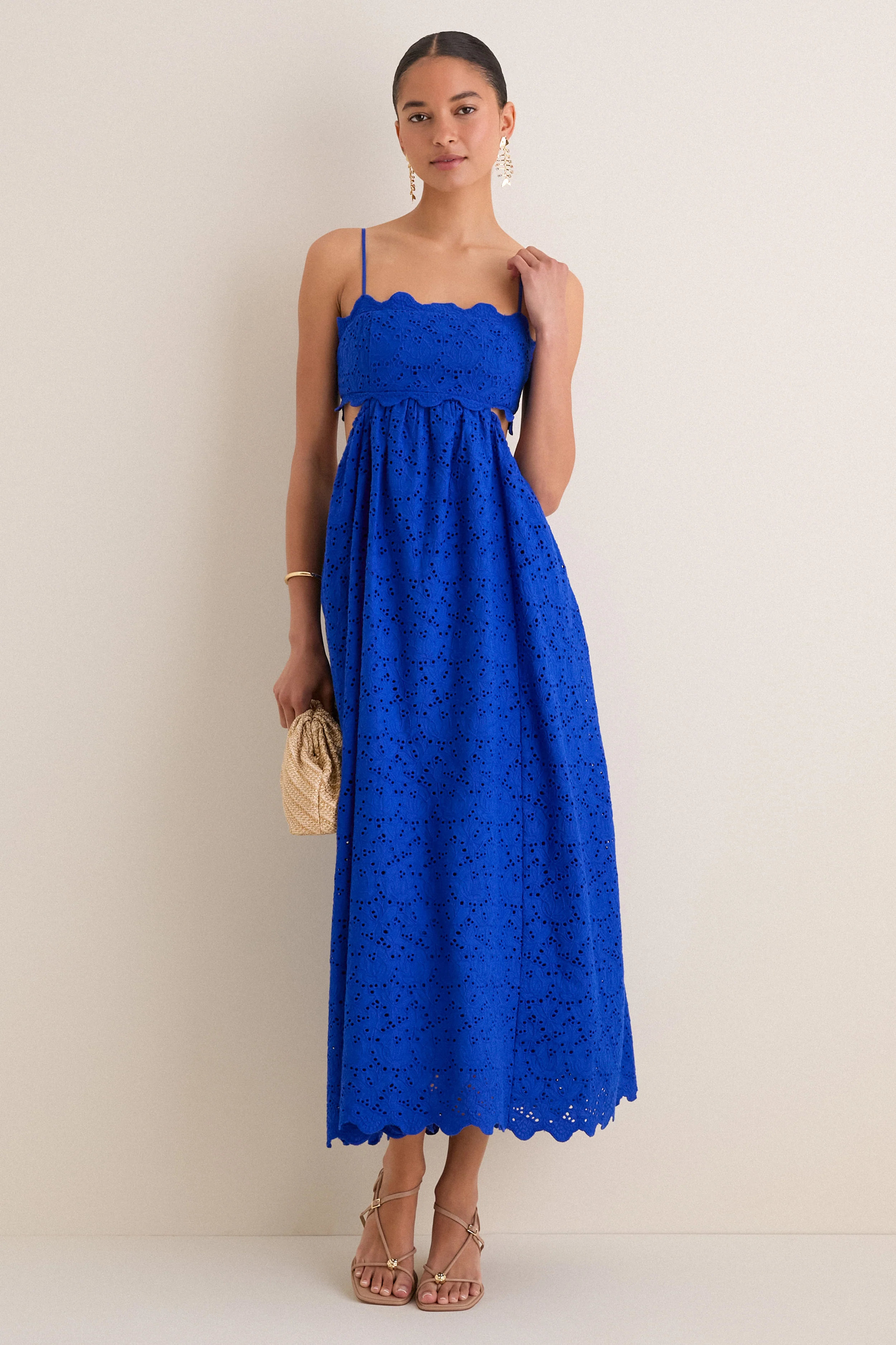 Blue Eyelet Cut-Out Larkspur Dress - Image 6