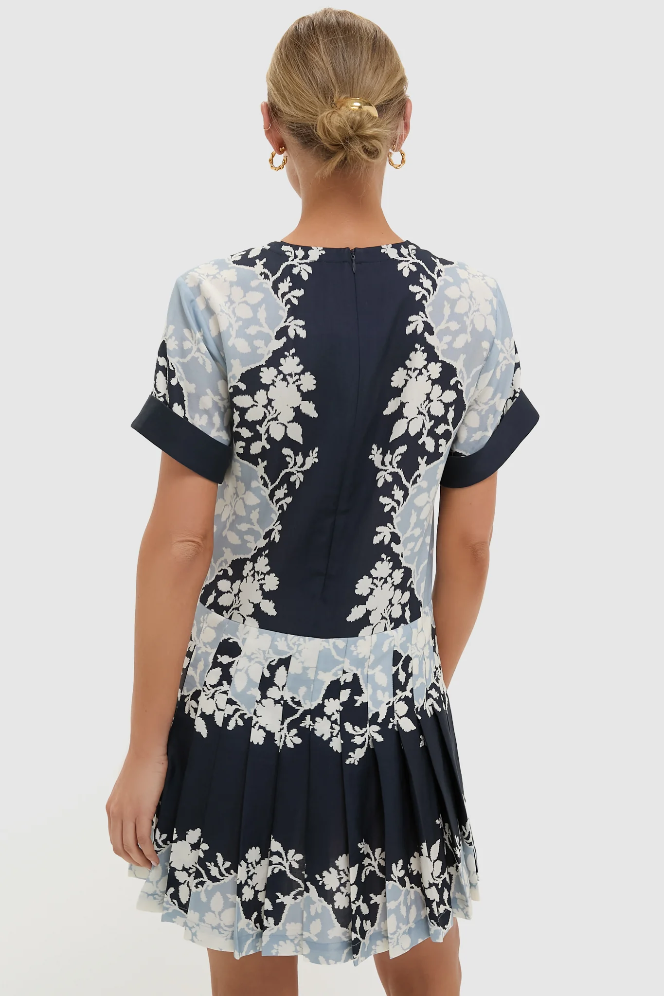Blue Fog Pleated Liza Dress - Image 4