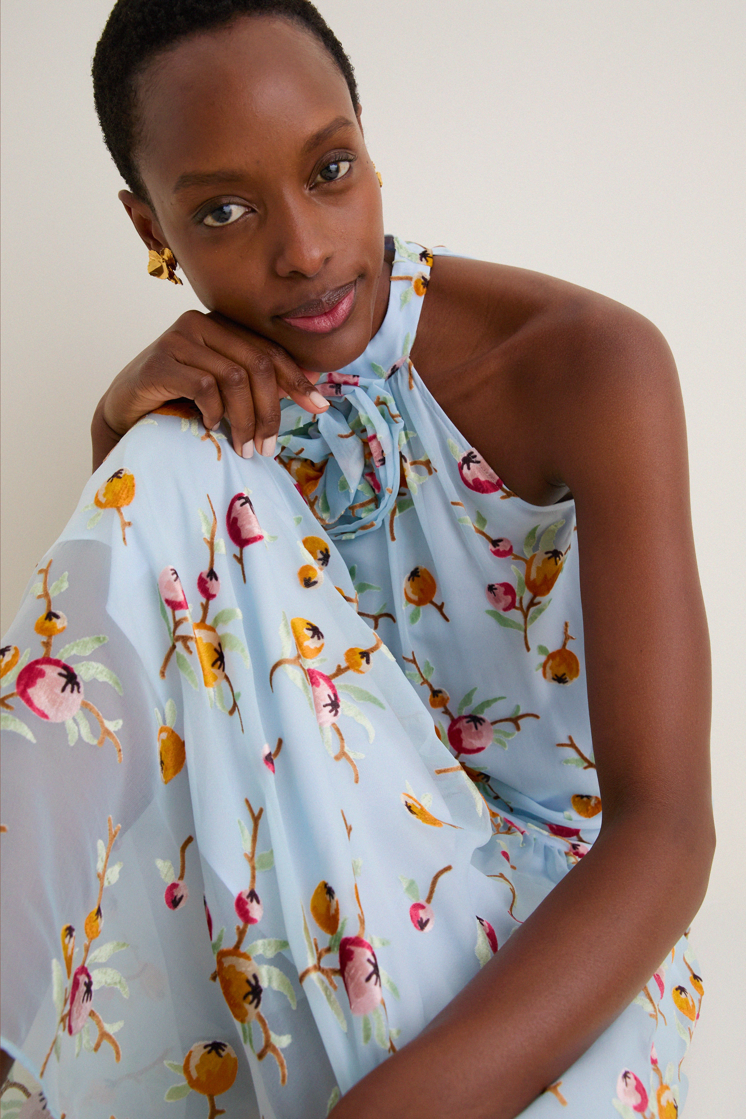 Blue Freya Print Tank Dress - Image 2