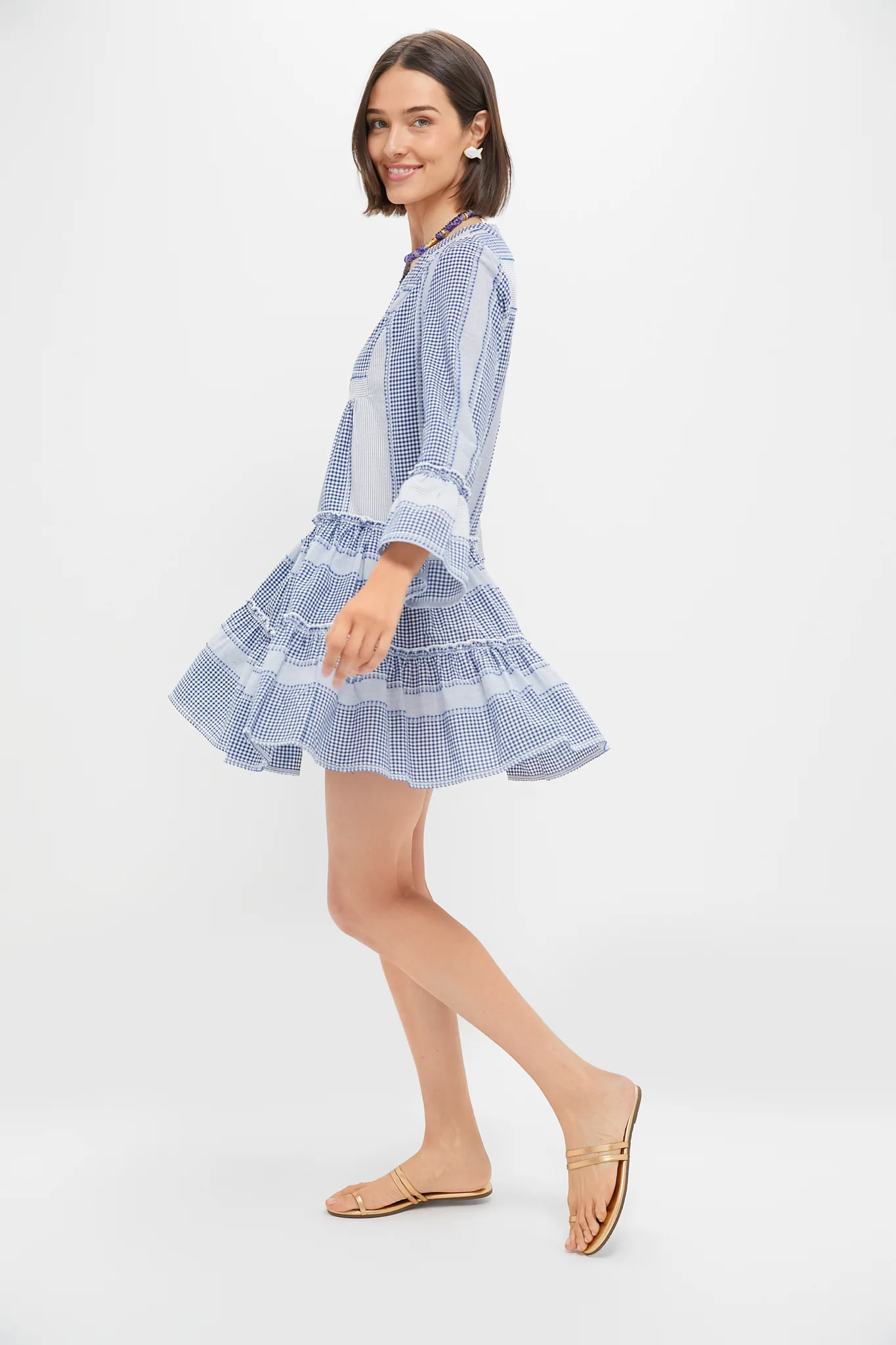 Blue Gingham Lanie Dress - Image 6