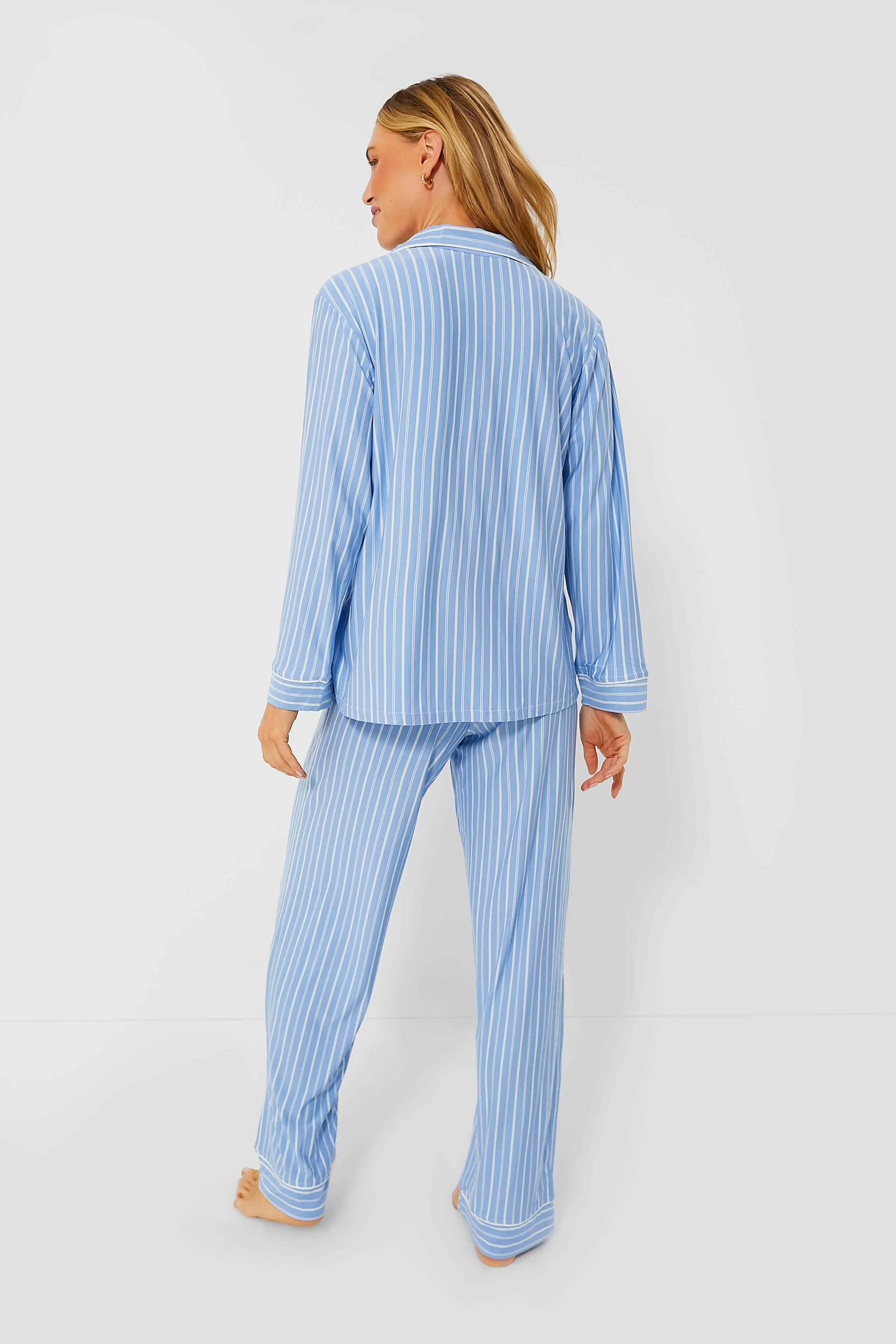 Blue Ivory Gisele Printed The Tencel Modal Long PJ Set - Image 4