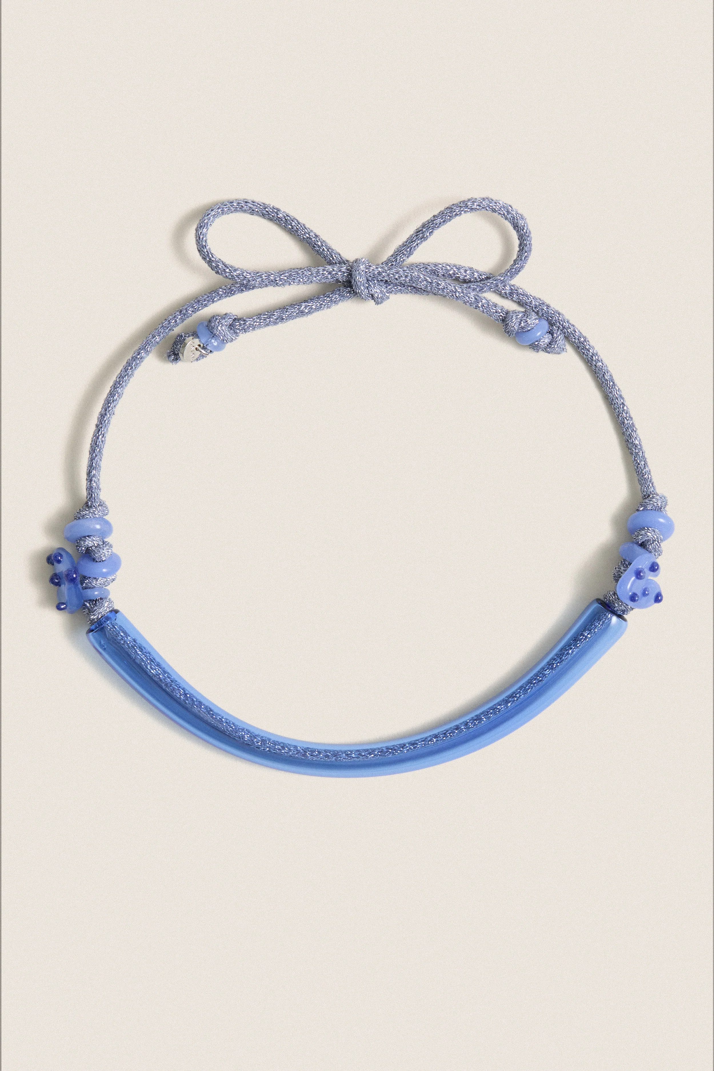 Blue Glass Patti Necklace