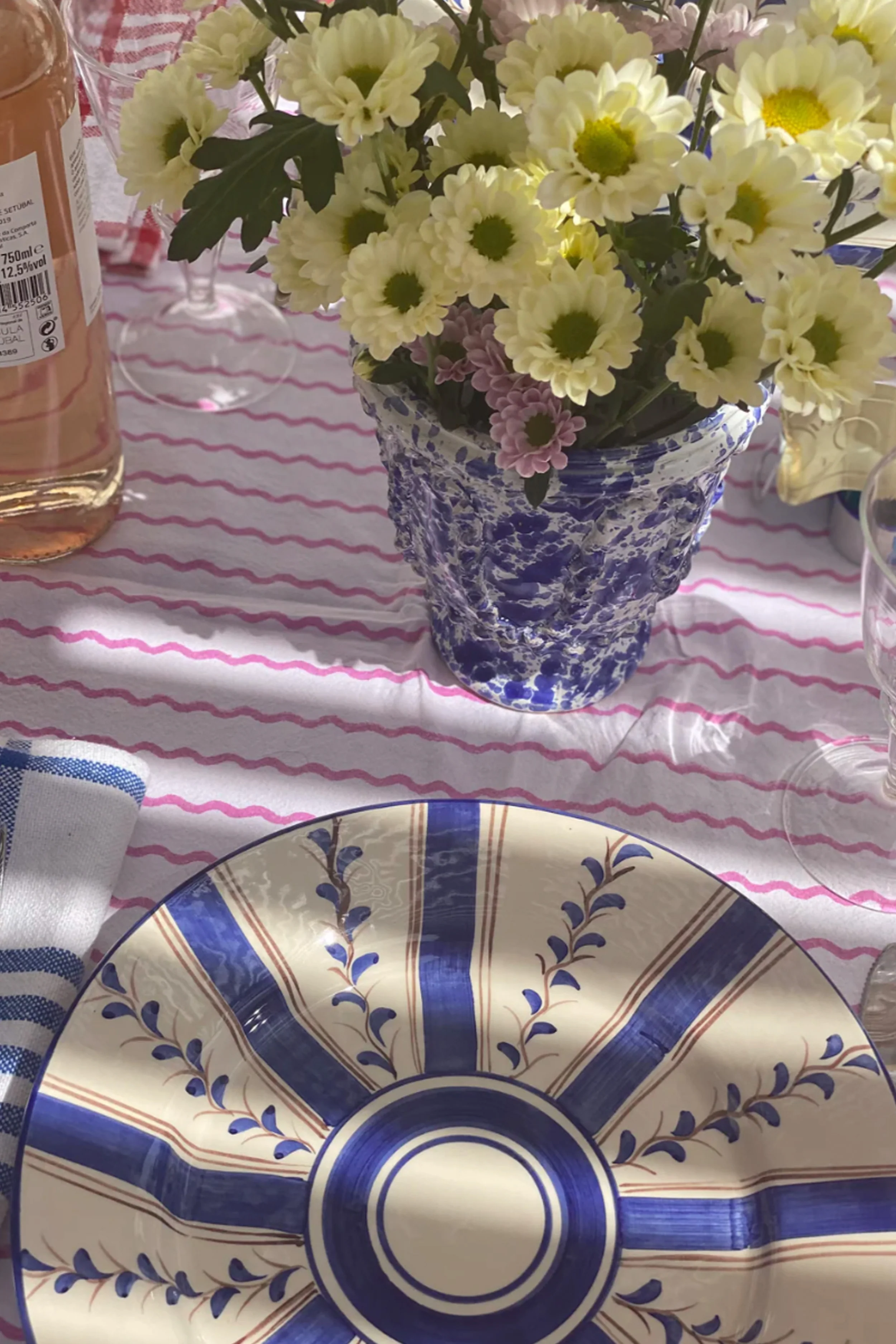 Blue Stripe Dinner Plate - Image 4