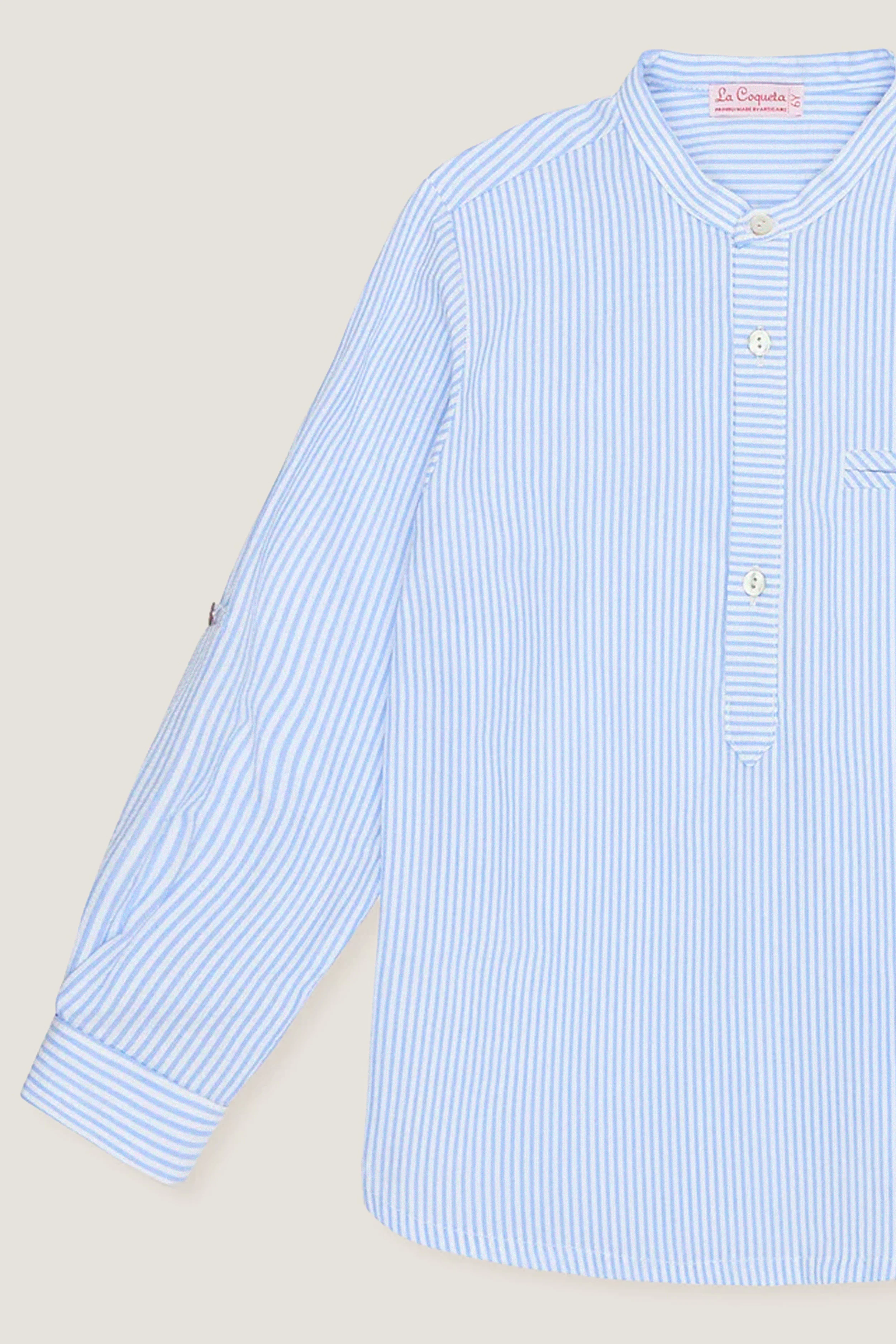 Blue Stripe Mateo Long Sleeve Shirt - Image 2